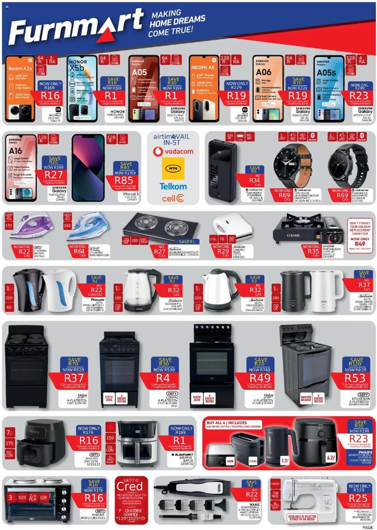 New Furnmart catalogue – valid from 13.10.2025 | Page: 7 | Products: Kettle, Toaster, Fryer, Cooker