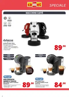 Anteprima del volantino Comet Piccoli Elettrodomestici catalogo valido a partire dal 31.10.2025 | Pagina: 4 | Prodotti: Macchina da caffe, Caffè