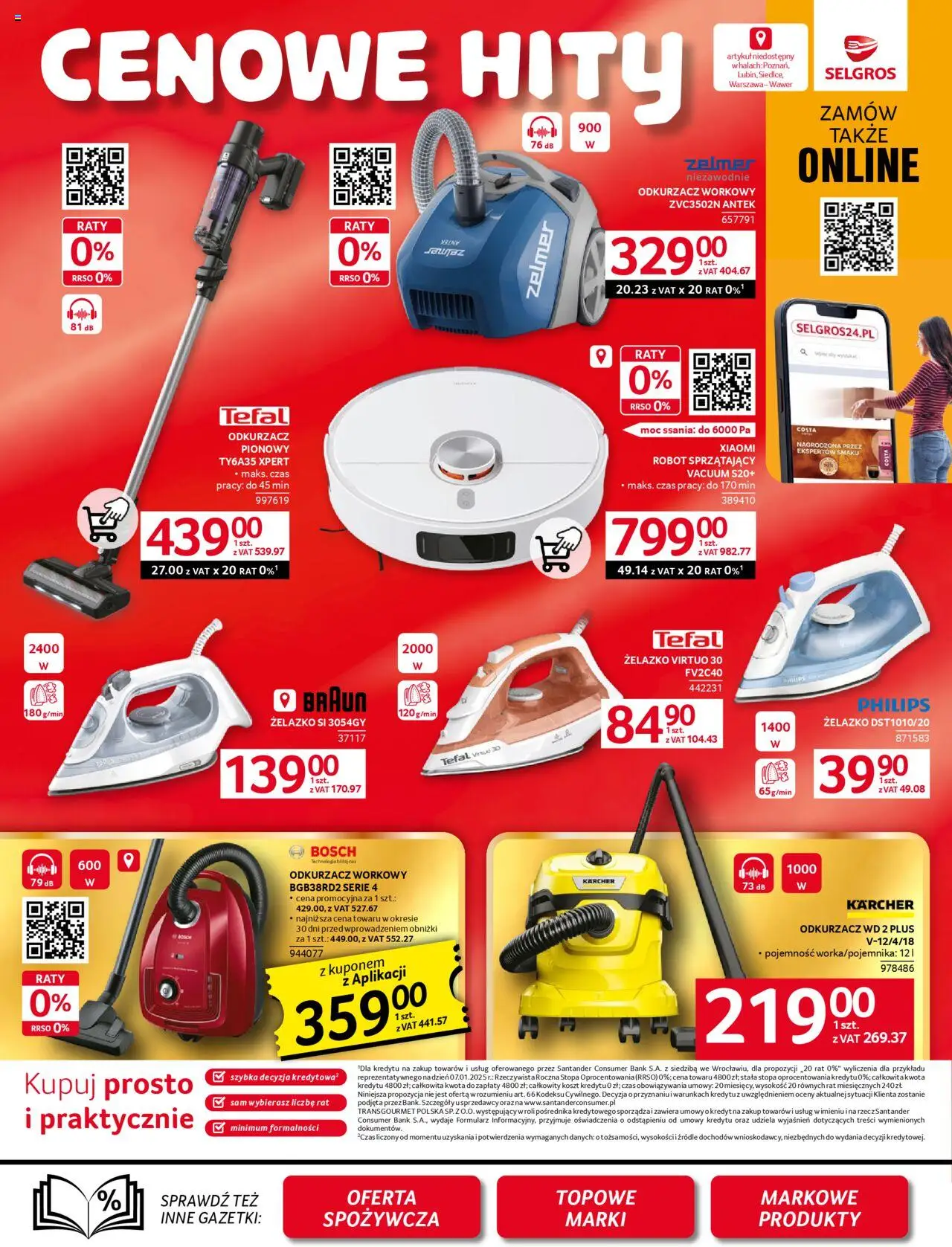 Selgros cash&carry Gazetka - Oferta przemysłowa od 11.09.2025 | Strona: 9 | Produkty: Odkurzacz, Robot, Robot sprzątający, Tefal