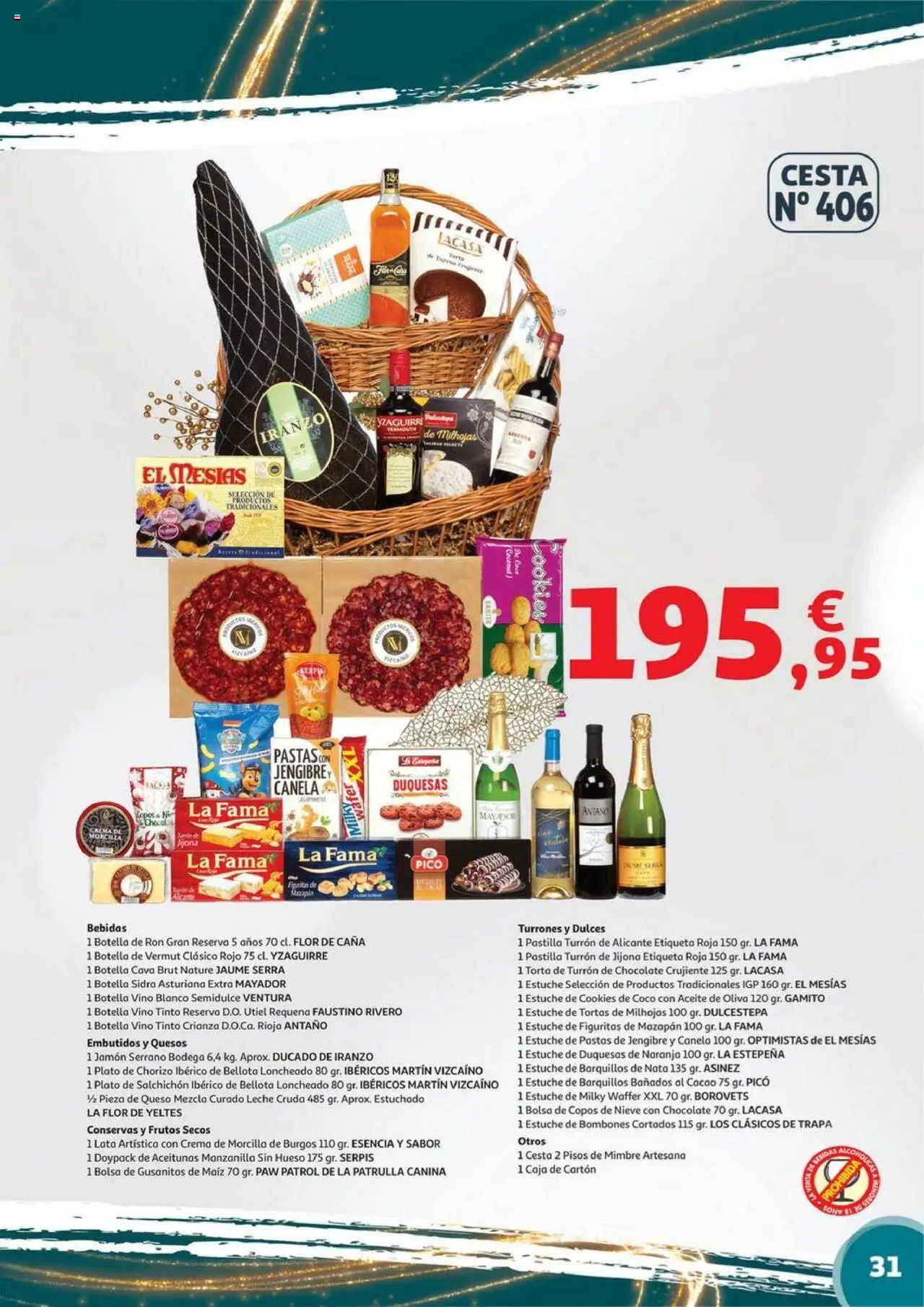 Alcampo - Valencia y Castellón │ válido desde el 06.11.2025 | Página: 31 | Productos: Chocolate, Aceite de oliva, Bolsa, Cesta