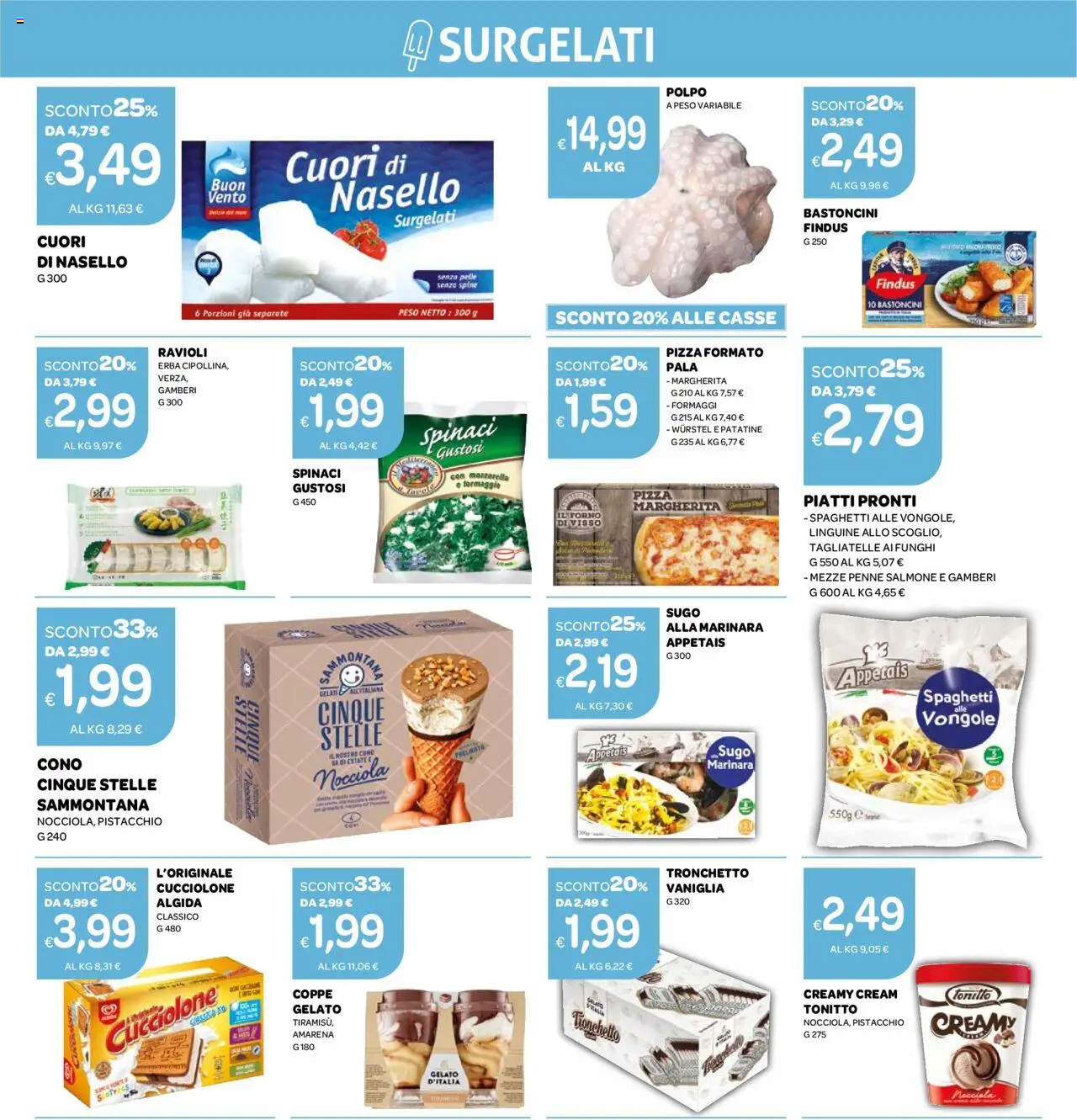 Volantino Ekom del 09.09.2025 | Pagina: 11 | Prodotti: Salmone, Spinaci, Sugo, Nasello
