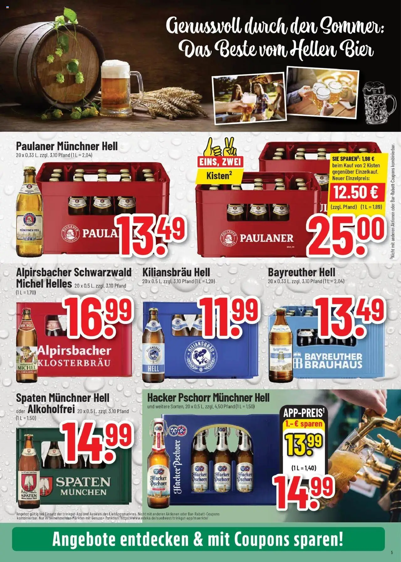 Trinkgut prospekt Idstein	 - gültig ab dem 20.07.2025 | Seite: 5 | Produkte: Bayreuther hell, Bier, Paulaner
