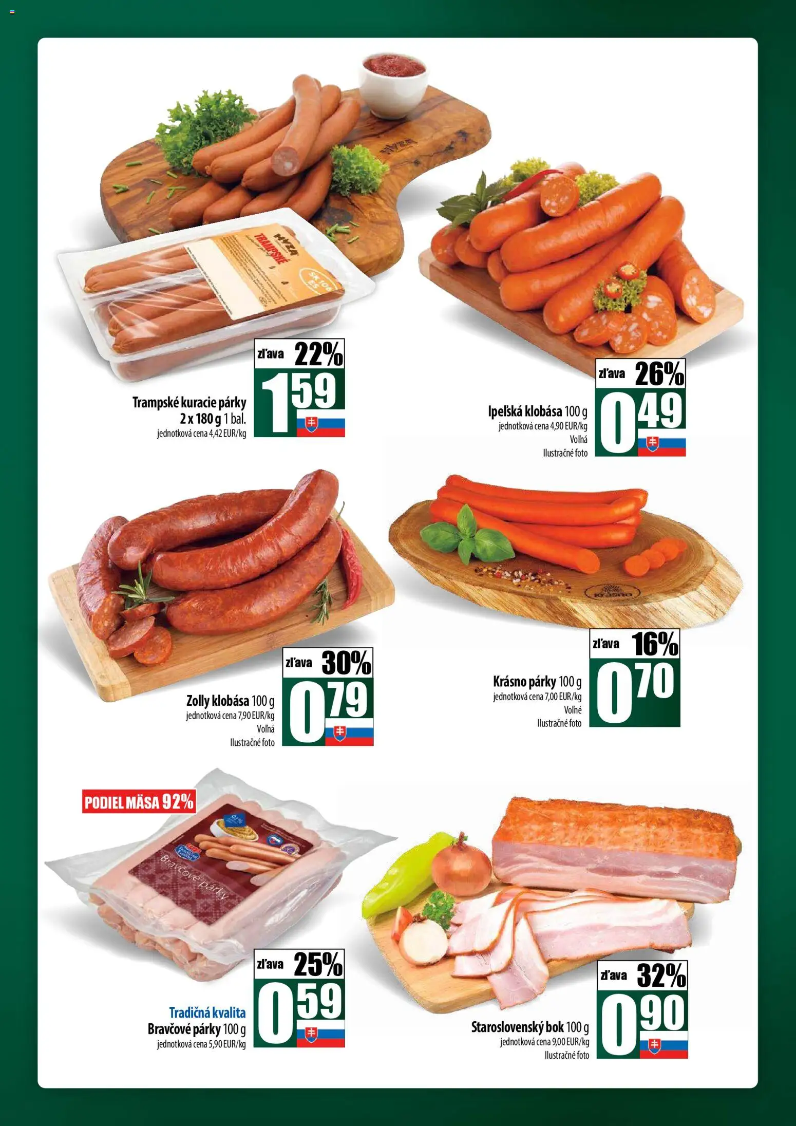 Nové COOP Jednota akcie – leták je platný od 27.11.2025 | Strana: 9 | Produkty: Klobása, Párky