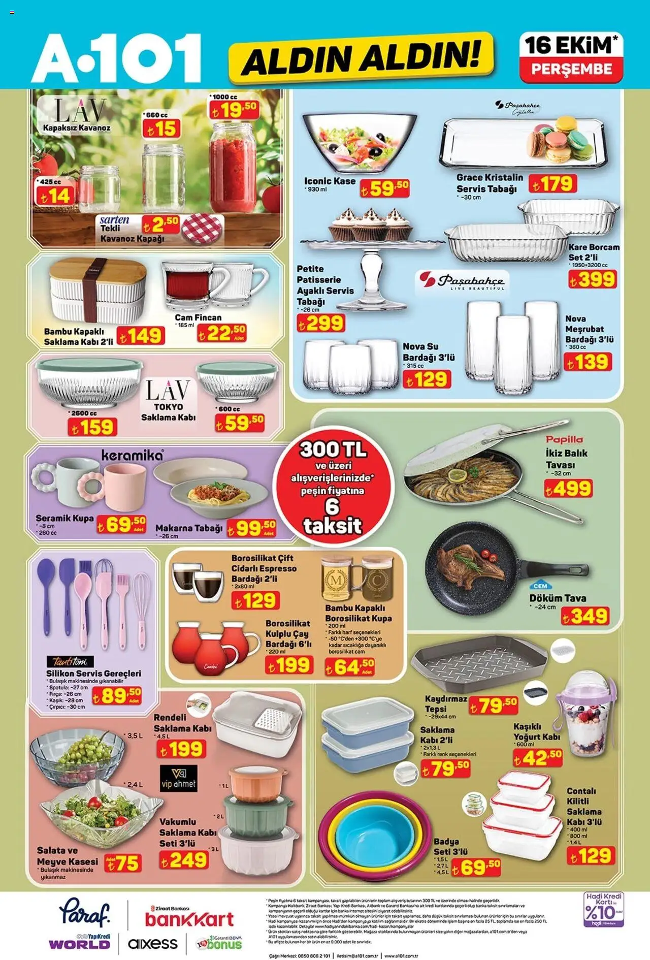 A101 Katalog Aldın Aldın - 16.10.2025 tarihinden itibaren geçerlidir | Sayfa: 10 | Ürünler: Çay, Salata, Su, Su bardağı