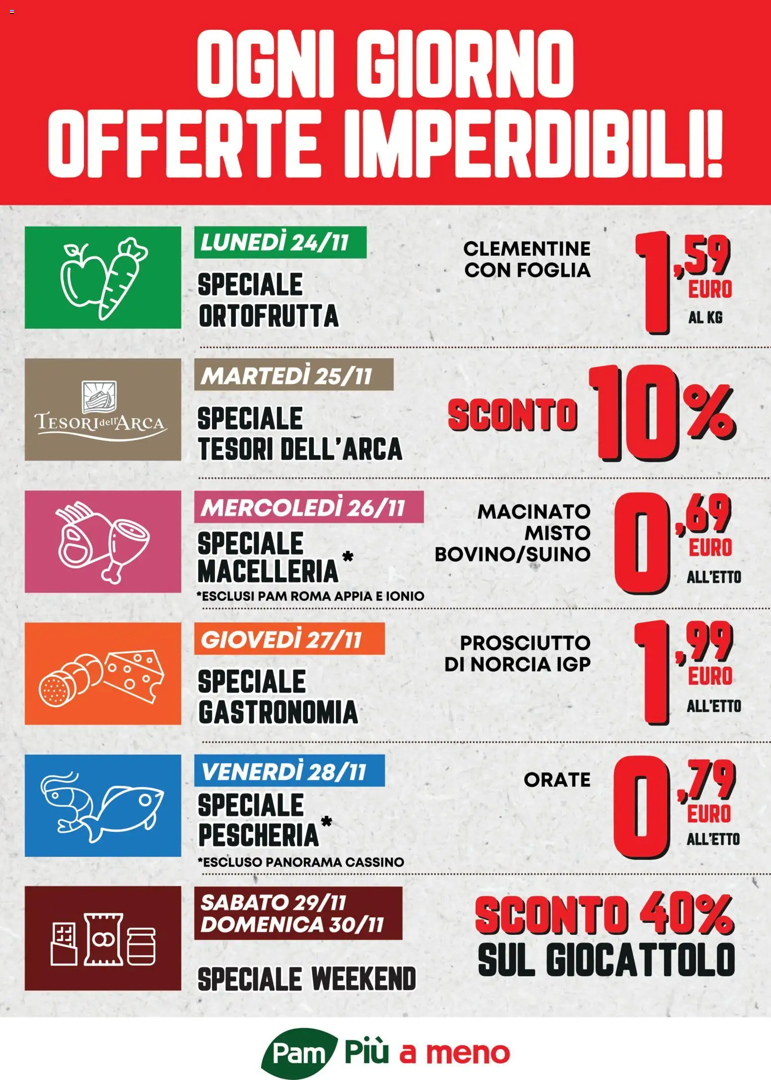 Volantino Panorama del 24.11.2025 | Pagina: 1 | Prodotti: Prosciutto, Macinato