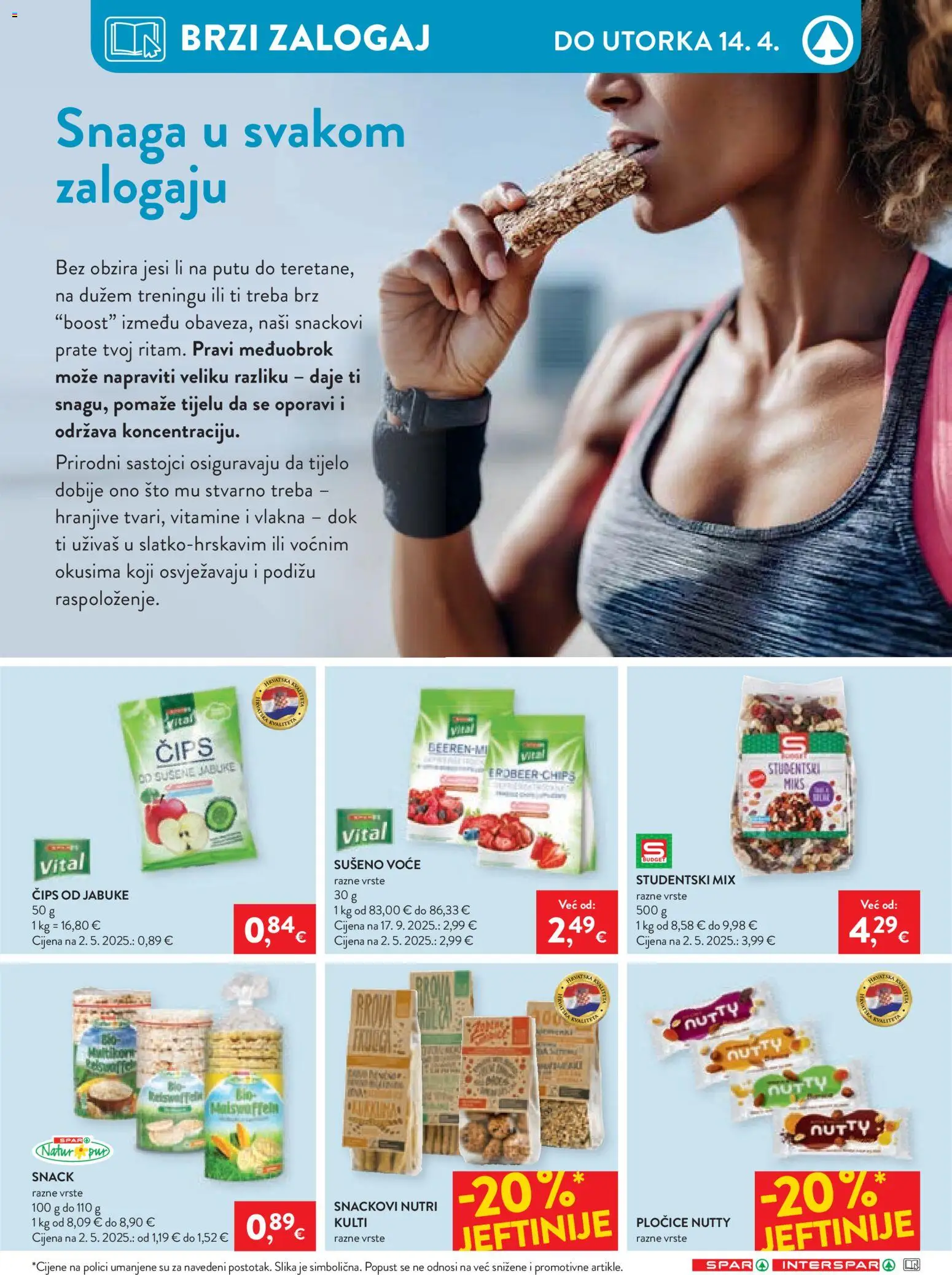 Spar katalog | vrijedi od 08.04.2026 | Stranica: 13 | Proizvodi: Jabuke, Pločice, Čips, Voće