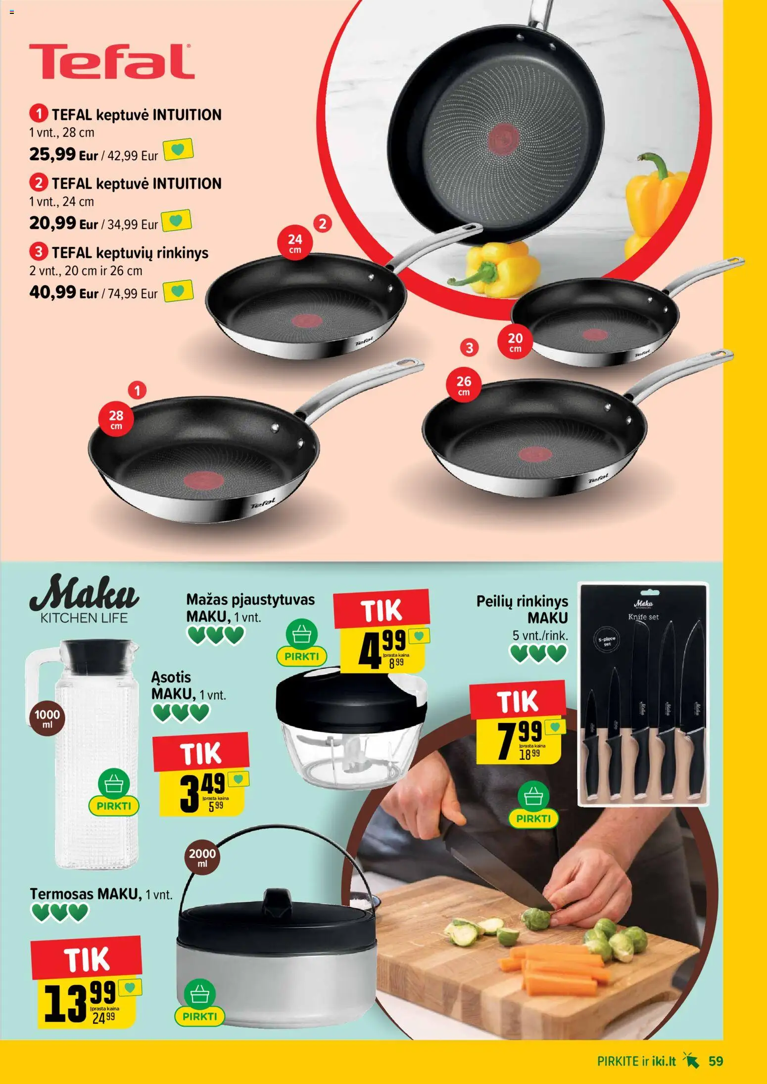 IKI akcijos nuo 13.04.2026 | Puslapis: 59 | Prekių: Keptuvė