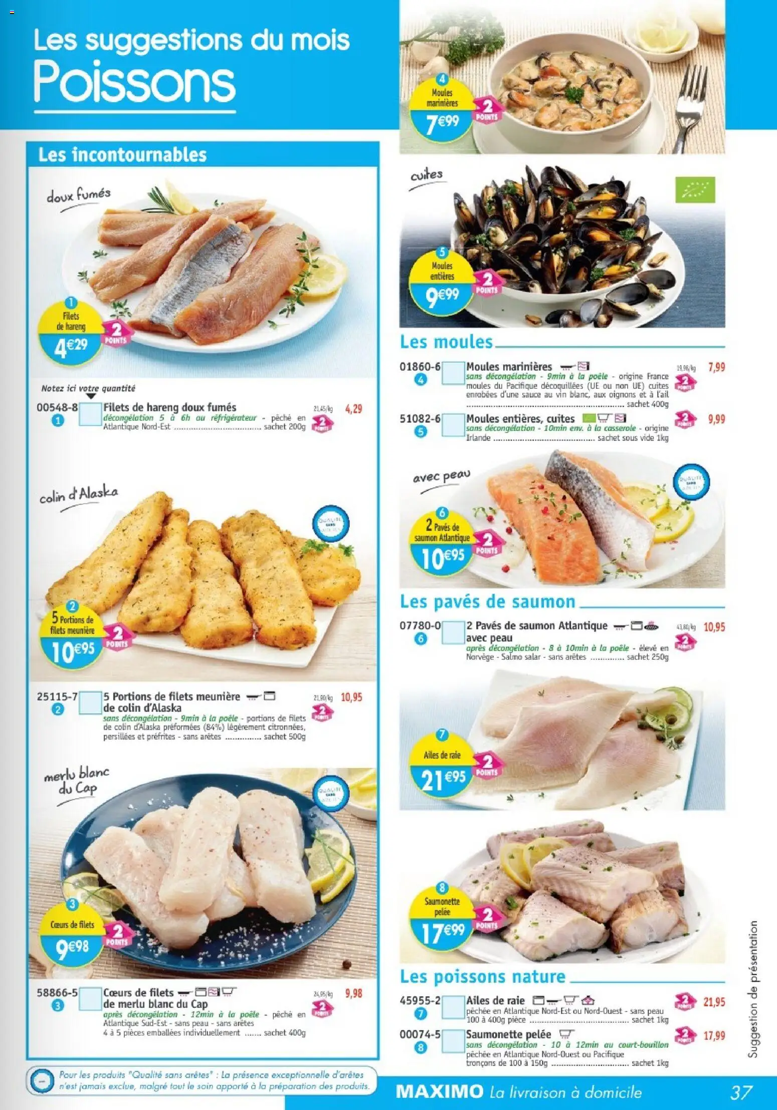 {H1} | Page: 37 | Produits: Pêche, Réfrigérateur, Poêle, Saumon