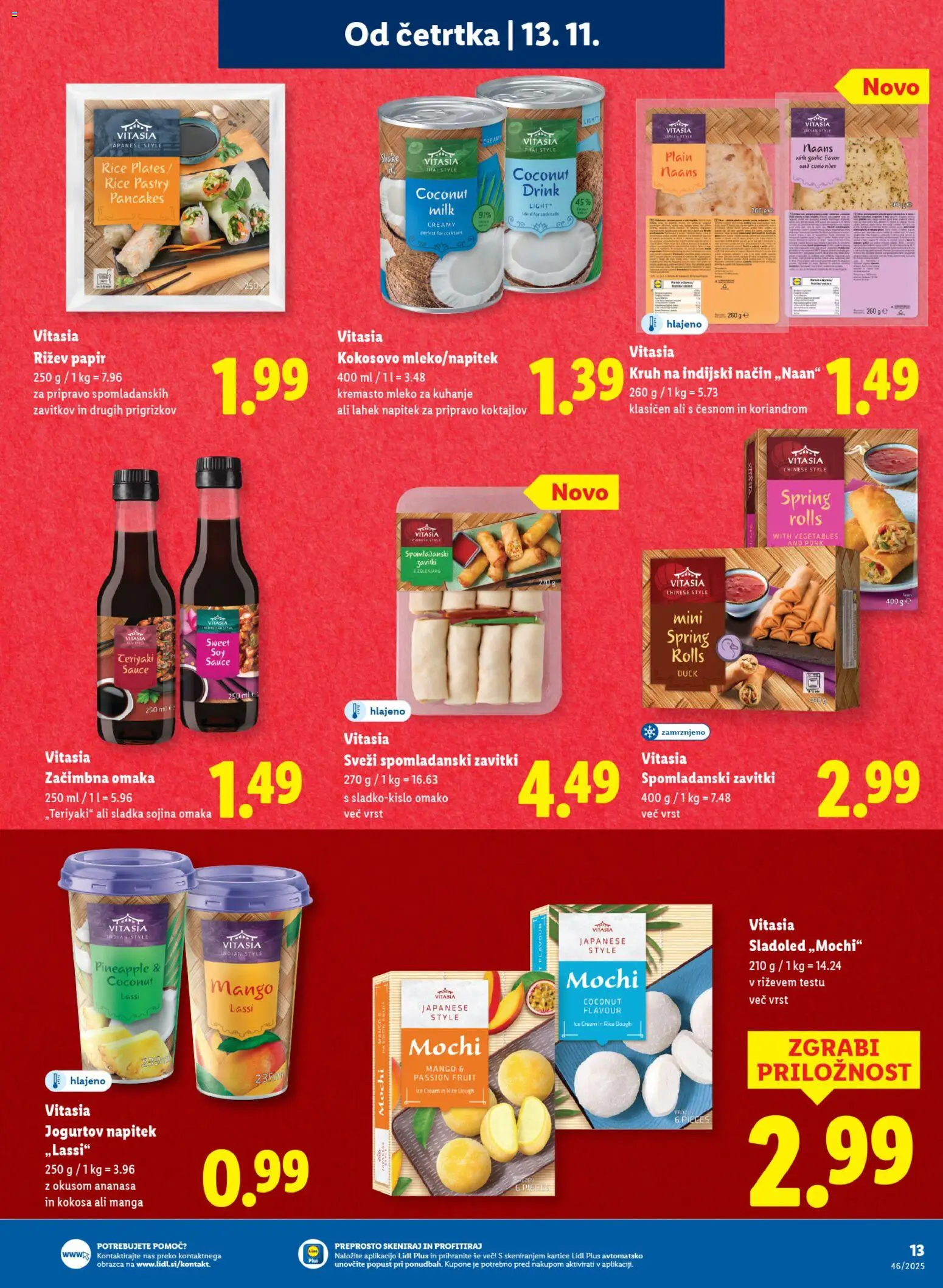 Novi Lidl katalog ponudbe – veljaven od 13.11.2025 | Stran: 19 | Izdelki: Mleko, Kruh, Omaka, Mango
