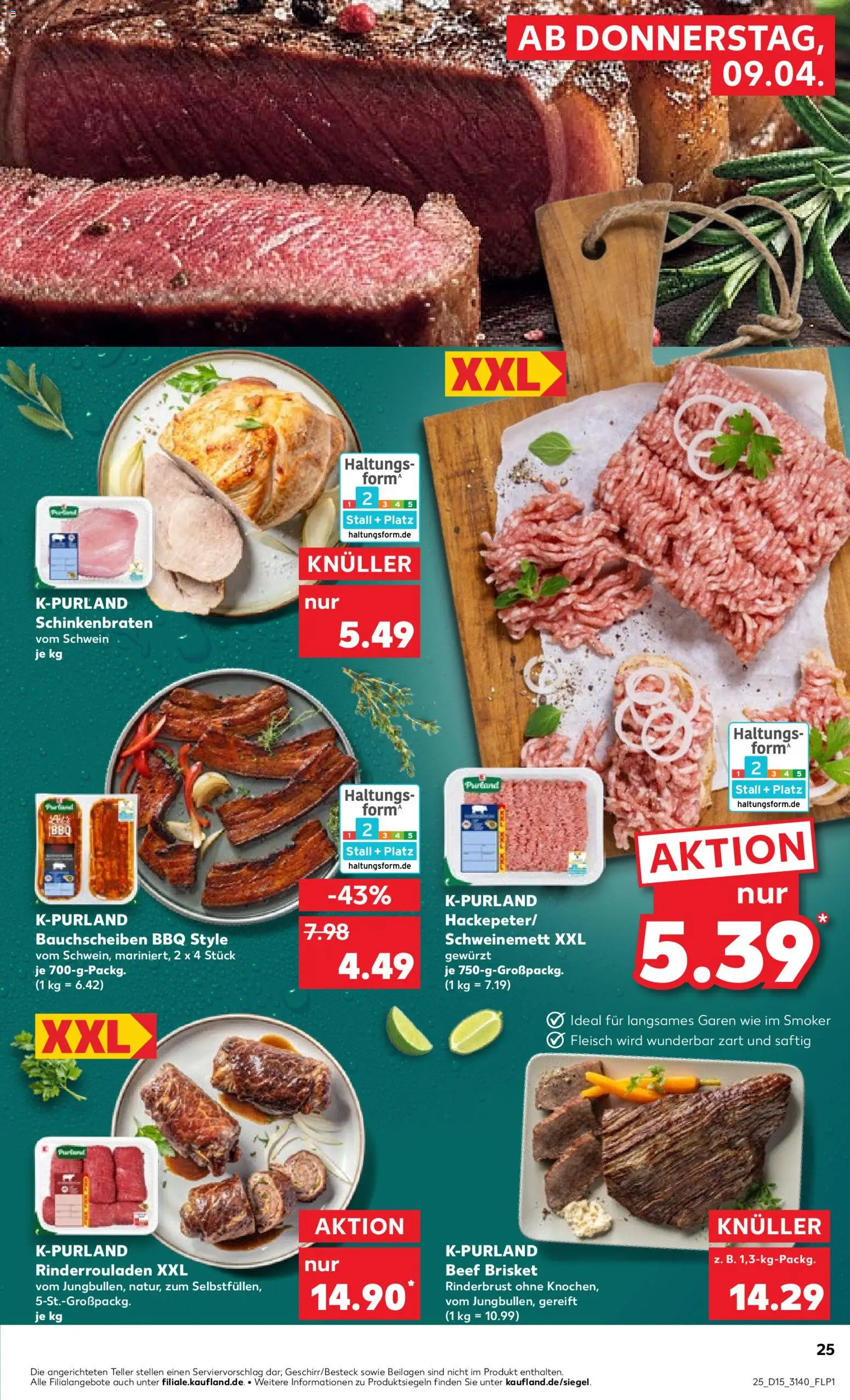 Kaufland Prospekt Leipzig	 – gültig ab 09.04.2026 | Seite: 25 | Produkte: Rinderrouladen, Fleisch