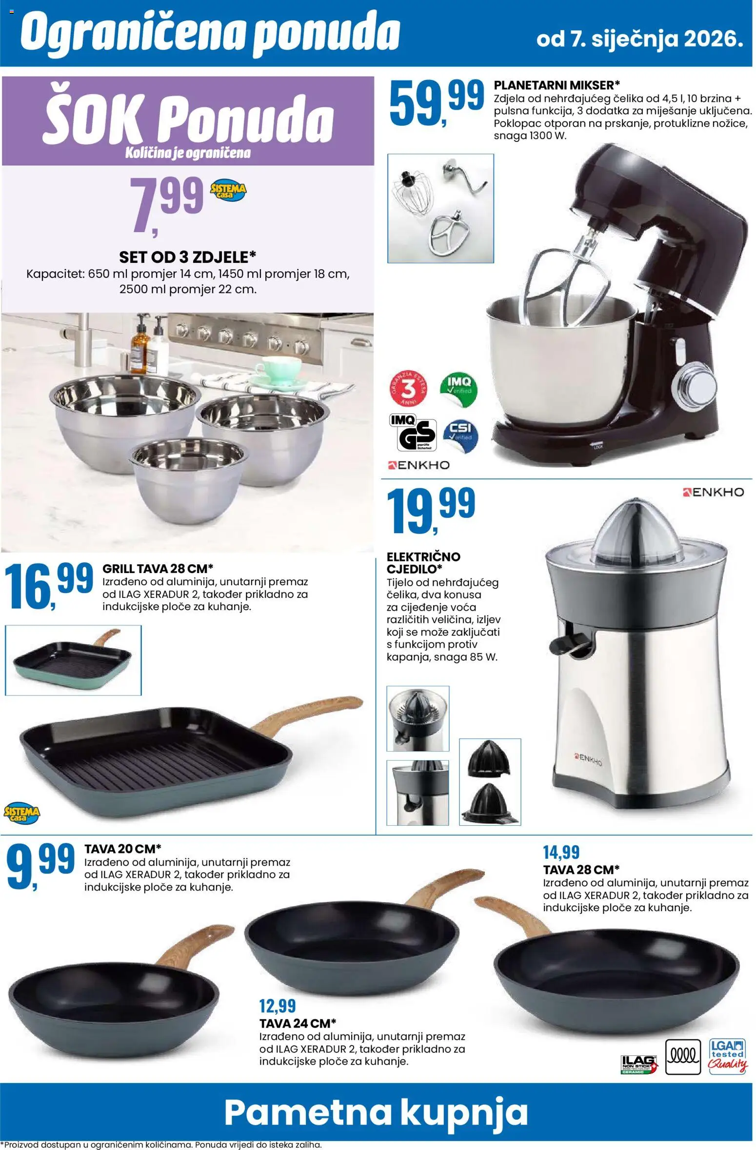 Eurospin katalog | vrijedi od 07.01.2026 | Stranica: 14 | Proizvodi: Sok, Grill tava, Tava, Zdjela