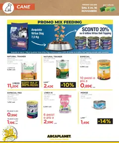 Anteprima del volantino Volantino Arcaplanet	 valido a partire dal 03.11.2025 | Pagina: 14 | Prodotti: Salmone, Crocchette, Crocchette cane, Topping
