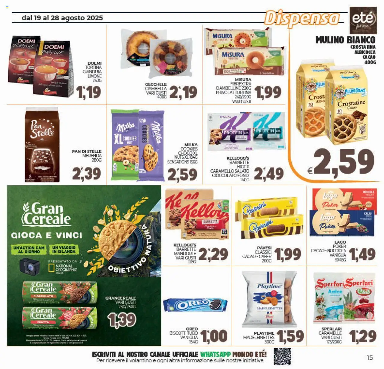 Volantino Eté del 19.08.2025 | Pagina: 15 | Prodotti: Cioccolato, Caramelle, Limone, Crostatine