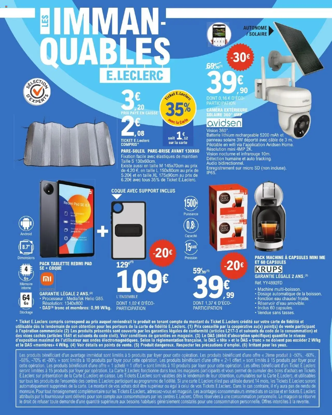  | Page: 2 | Produits: Krups, Élastiques, Caméra, Panneau solaire