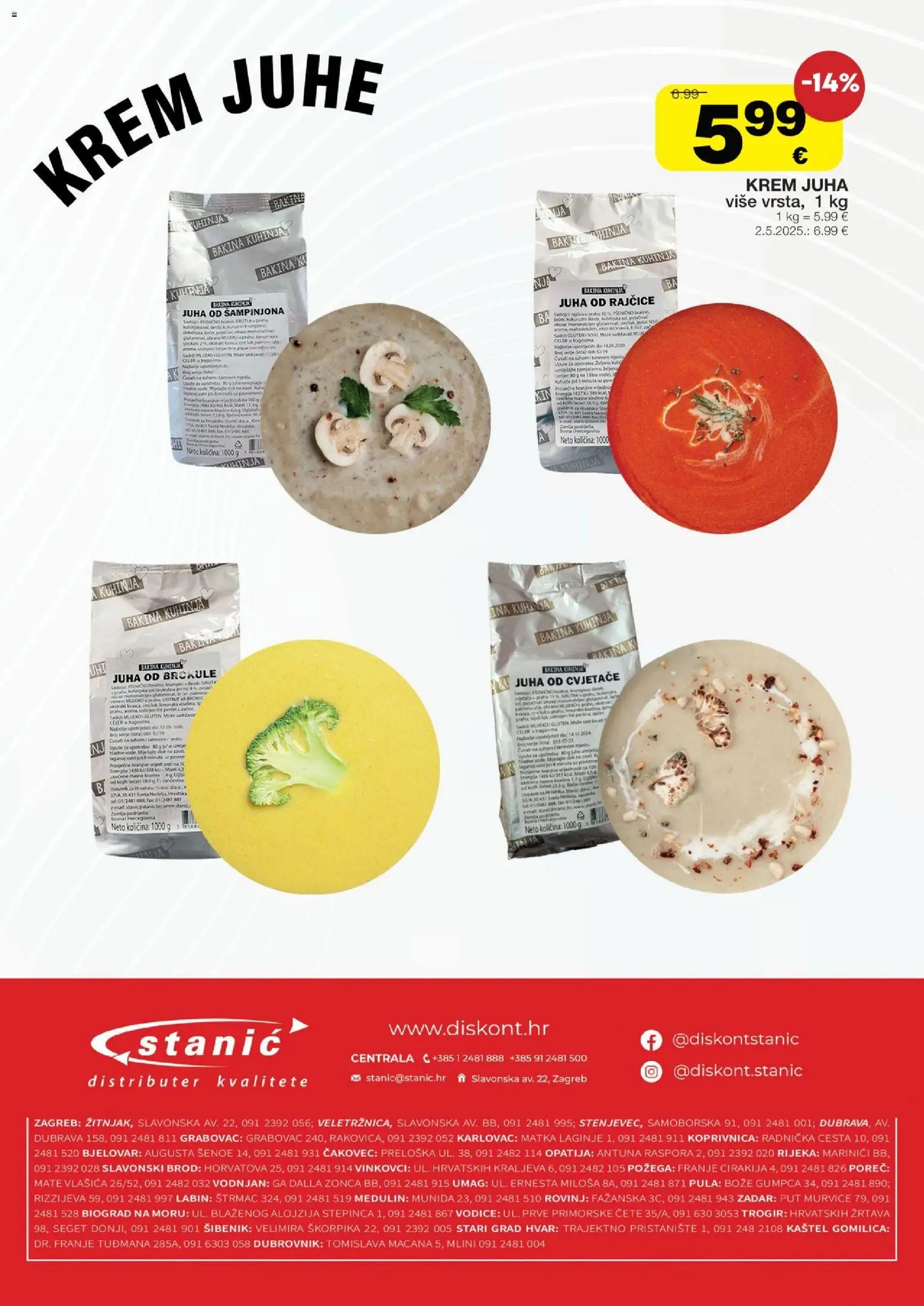 Stanić Diskont katalog | vrijedi od 09.04.2026 | Stranica: 8 | Proizvodi: Rajčice, Juha, Luk, Kuhinja