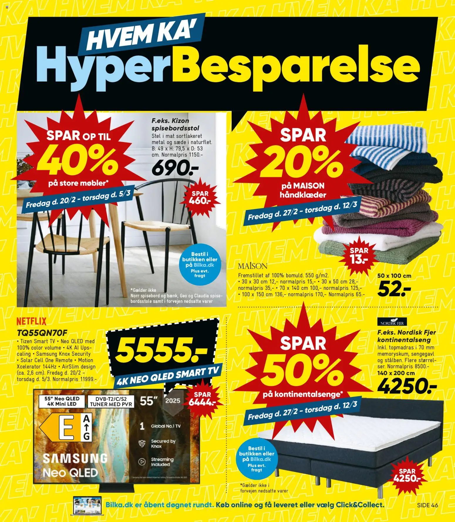 Bilka tilbudsavis – gyldig fra 27.02.2026 | Side: 3 | Produkter: Sengegavl, Smart TV, TV
