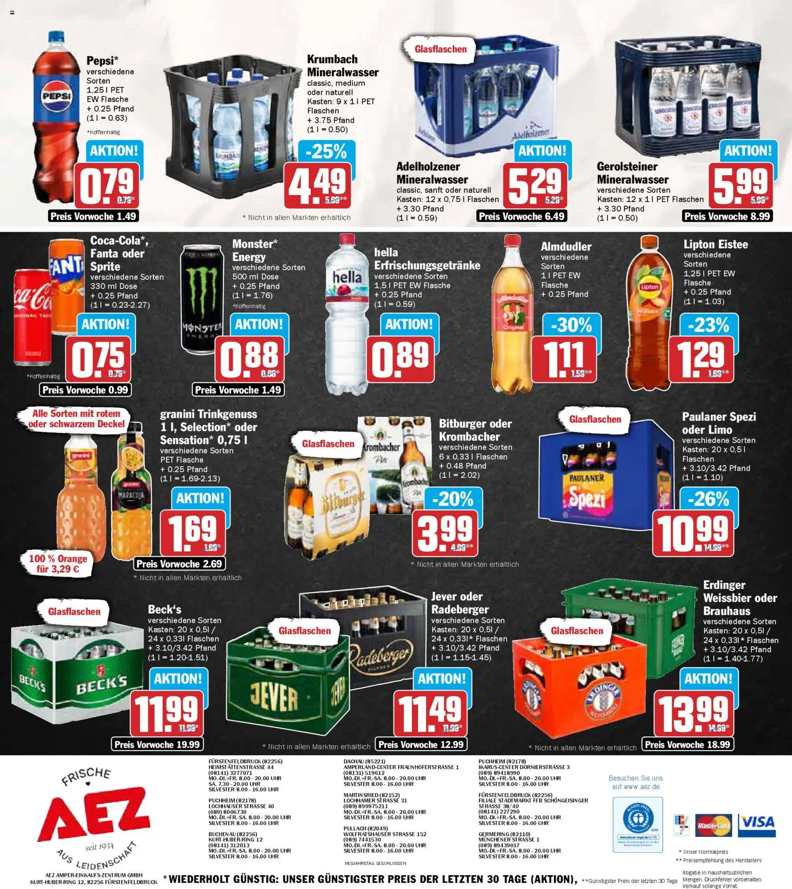 AEZ Prospekt 	 – gültig ab 29.12.2025 | Seite: 20 | Produkte: Energy, Weißbier, Granini, Paulaner