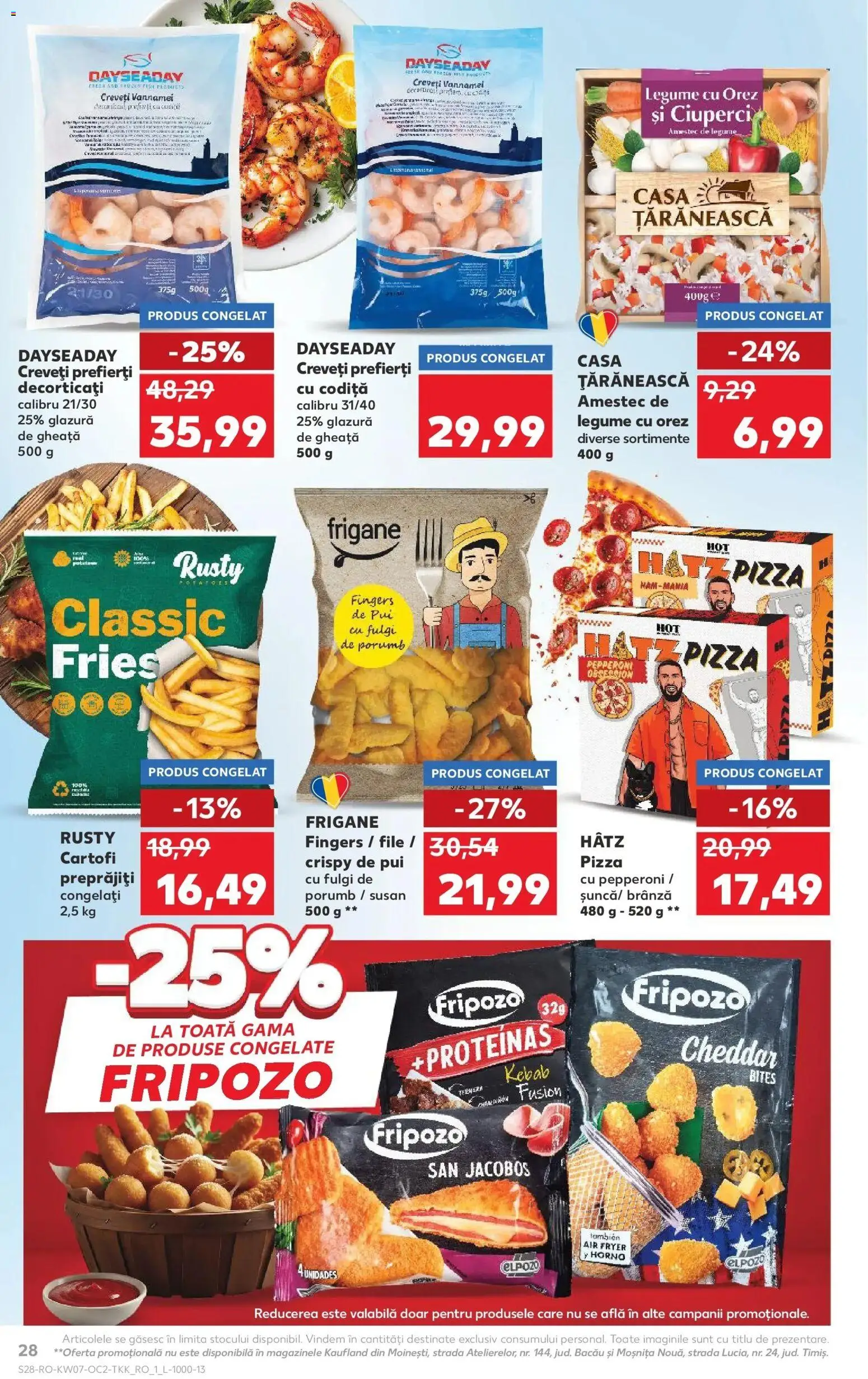 Noul catalog Kaufland – valabil de la 11.02.2026 | Pagină: 28 | Produse: Brânză, Pizza, Orez, Legume