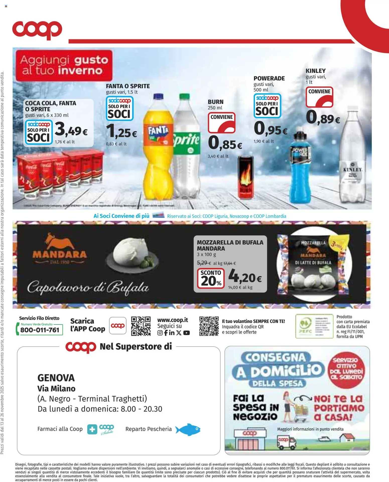 Volantino COOP del 13.11.2025 | Pagina: 24 | Prodotti: Tè, Mozzarella, Latte, Data