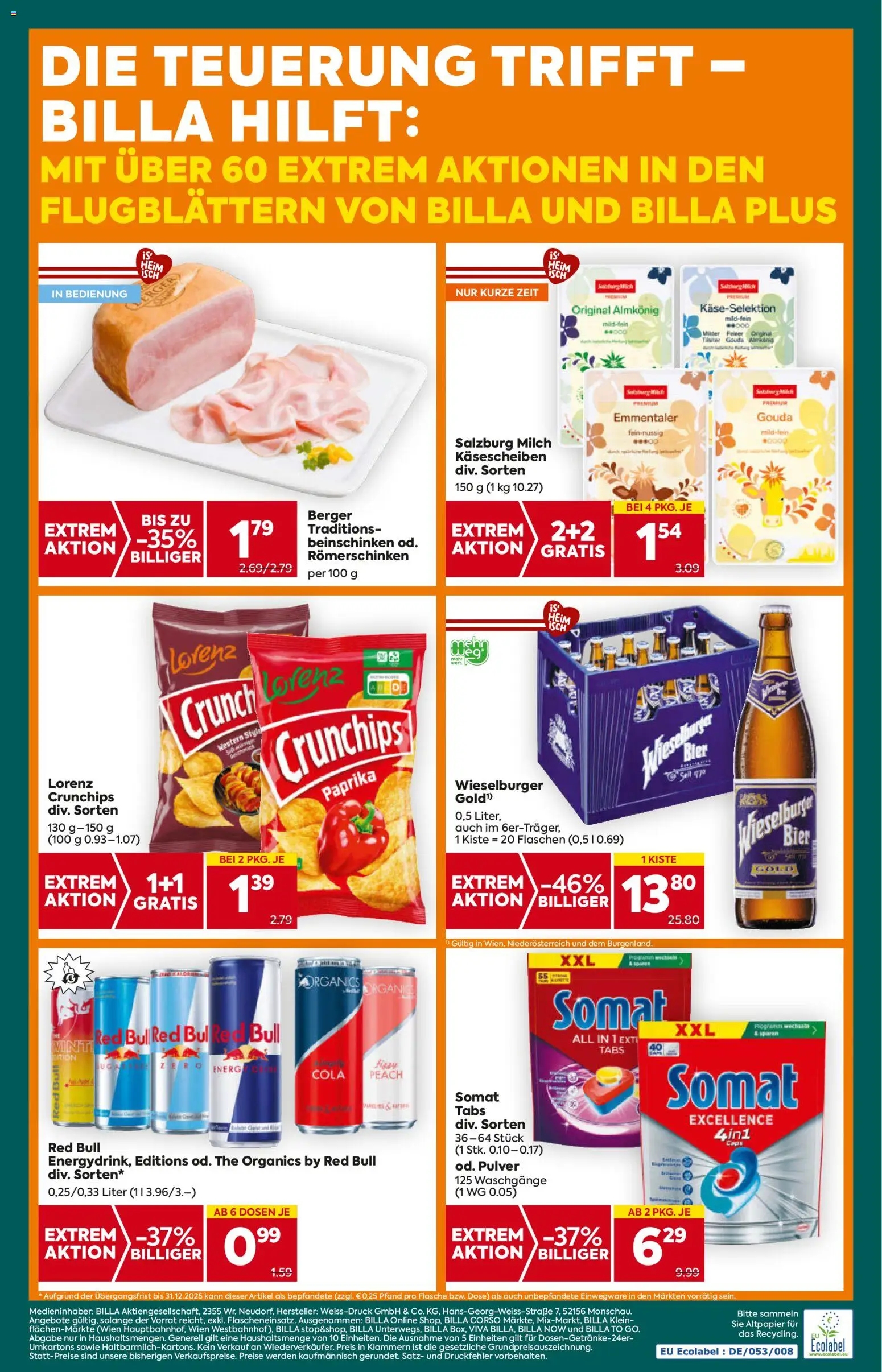 Billa Plus Flugblatt - Niederösterreich gültig ab 30.10.2025 | Seite: 20 | Produkte: Milch, Bier