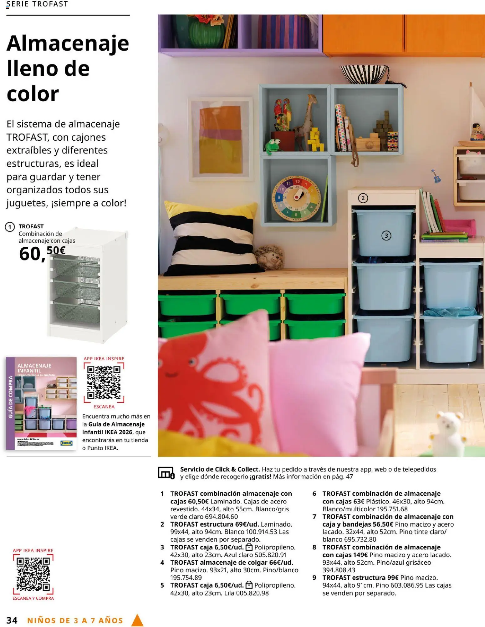 Catálogo IKEA  y los niños  │ válido desde el 06.03.2026 | Página: 34 | Productos: Tinte, Almacenaje, Caja