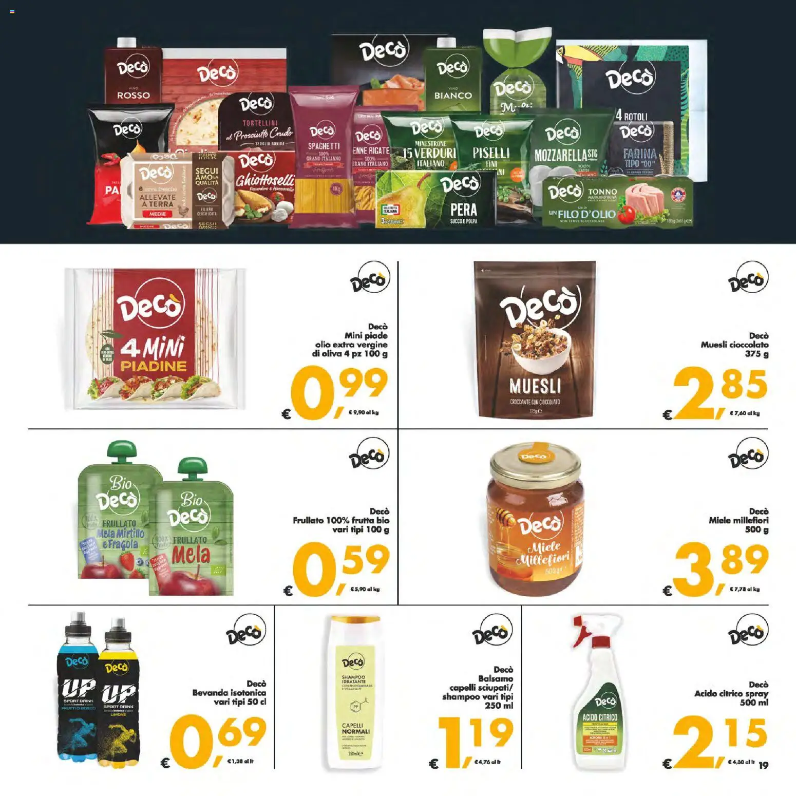 Volantino Decò del 06.03.2026 | Pagina: 19 | Prodotti: Balsamo, Succo, Tonno, Miele