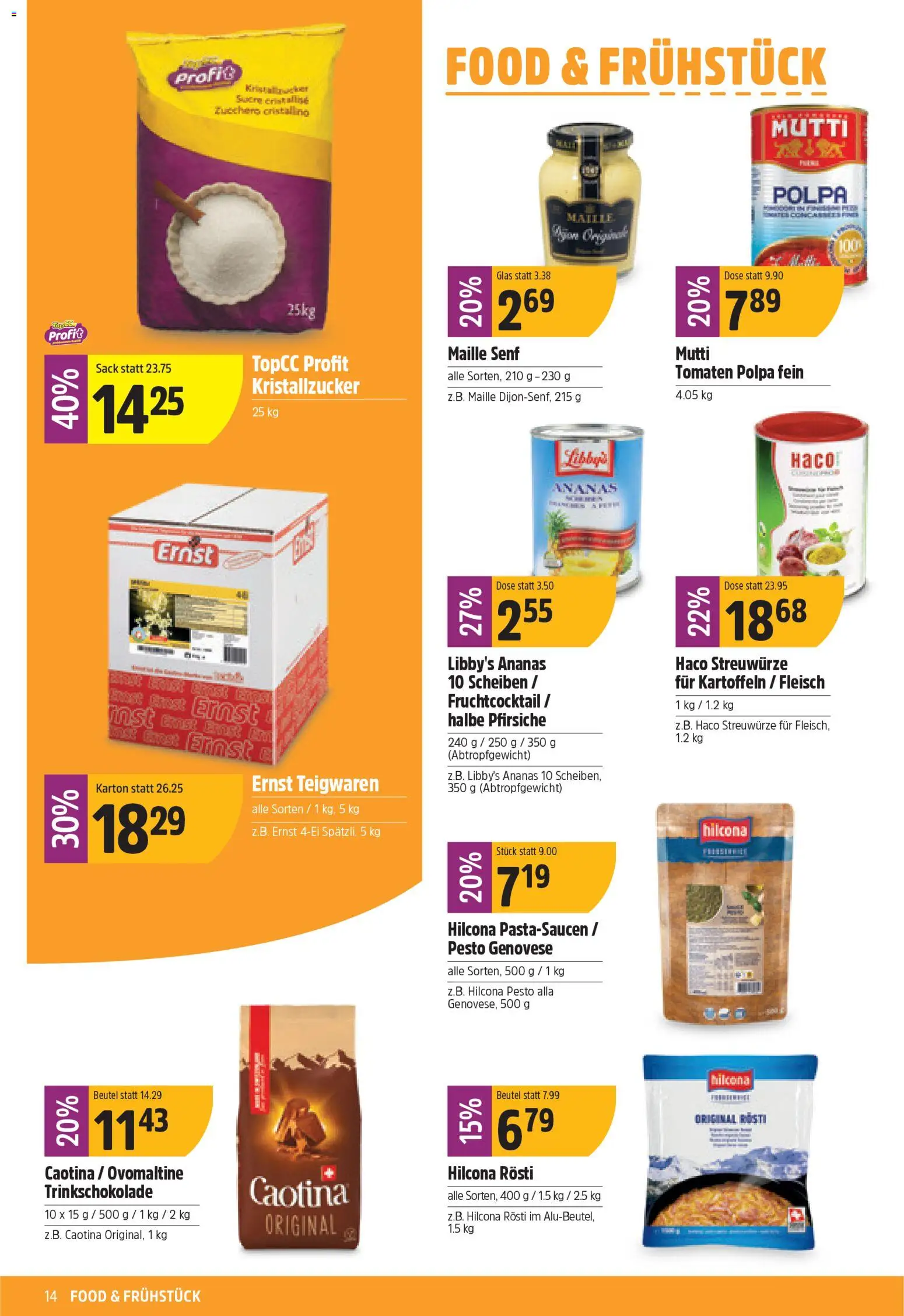 TopCC Aktionen – gültig ab 29.12.2025 | Seite: 14 | Produkte: Teigwaren, Tomaten, Ananas, Kartoffeln