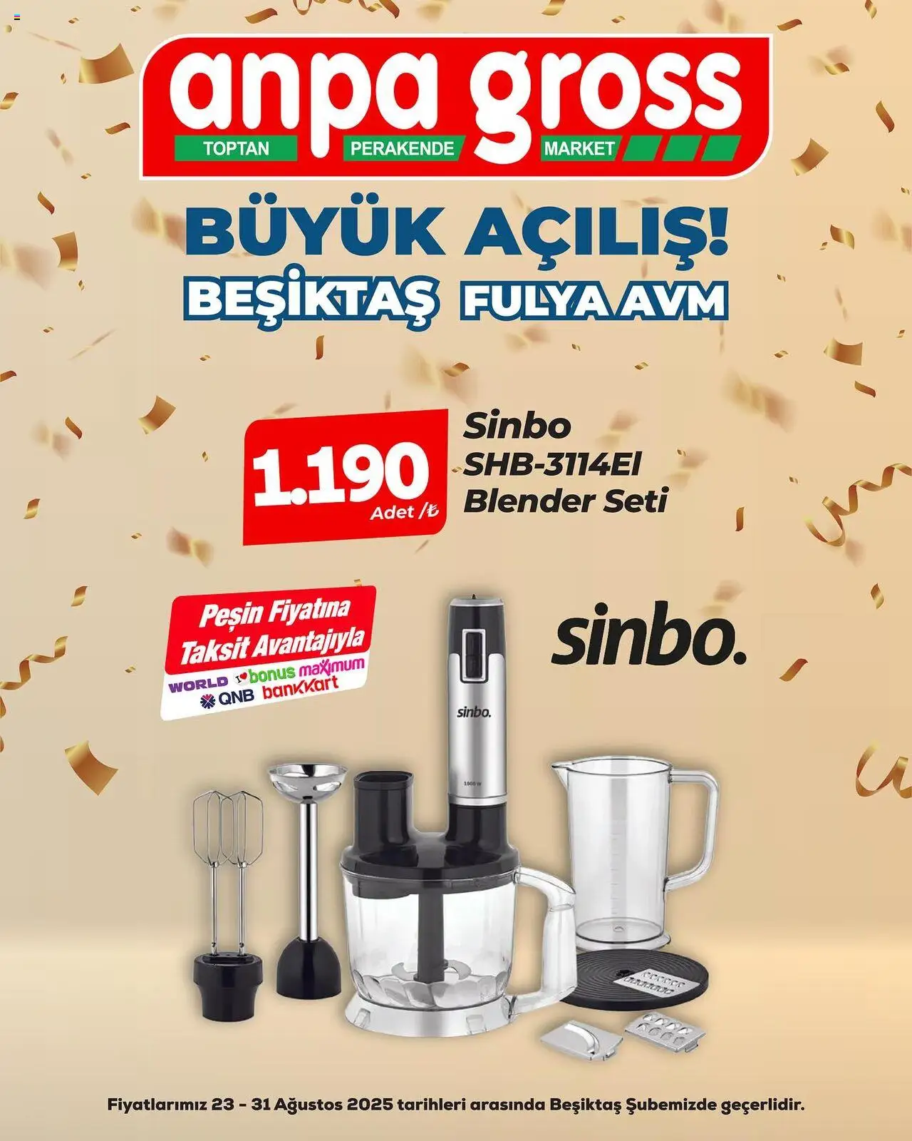 Anpa Gross Büyük Açılış - 23.08.2025 tarihinden itibaren geçerlidir | Sayfa: 25 | Ürünler: Blender