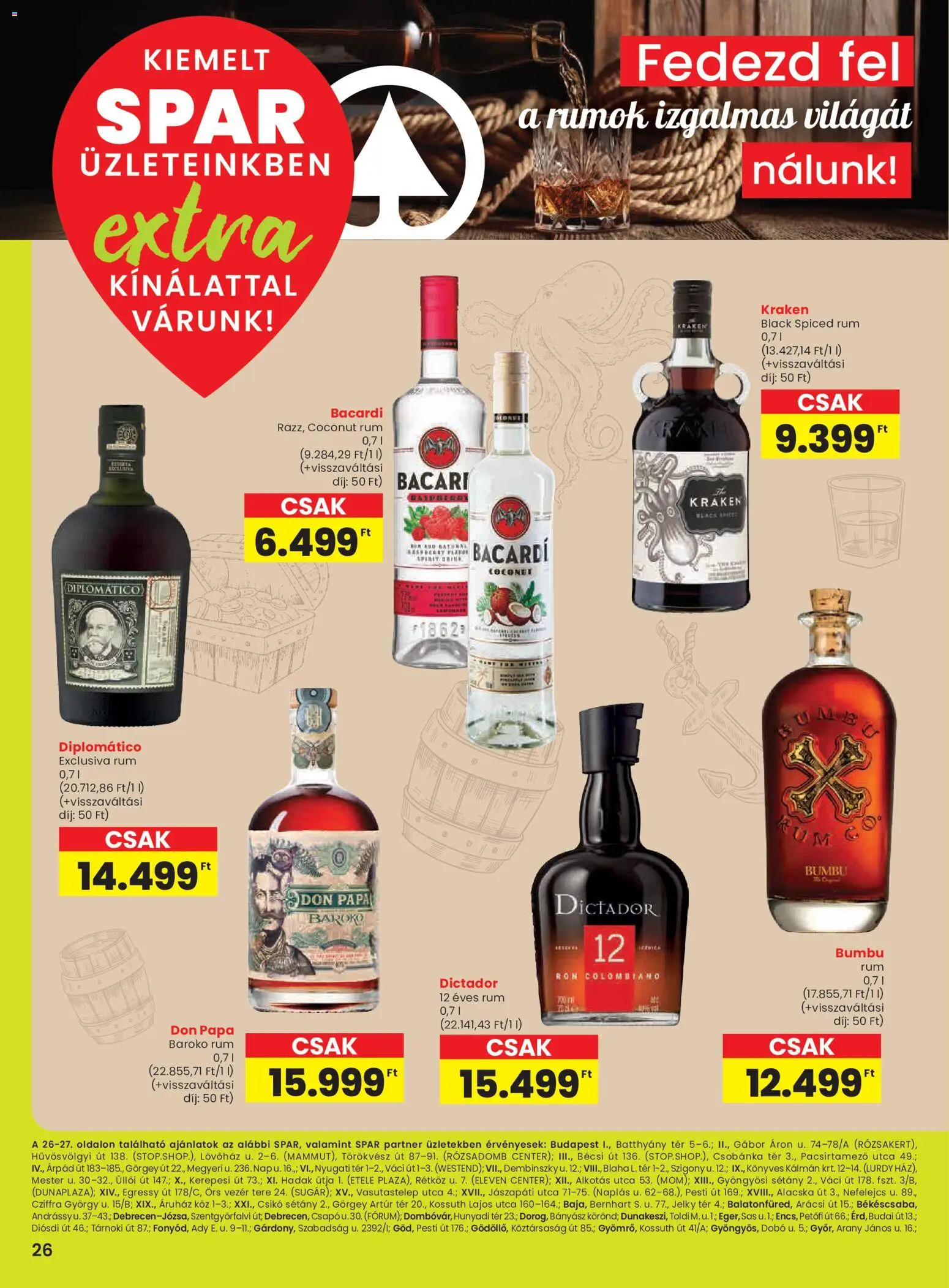 Spar akciós ujság - amely érvényes a következő dátumtól: 29.01.2026 | Oldal: 7 | Termékek: Bacardi, Rum