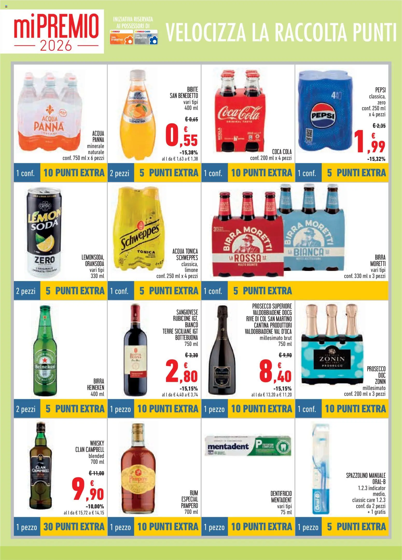 Volantino Conad del 02.01.2026 | Pagina: 14 | Prodotti: Acqua tonica, Panna, Limone, Coca Cola