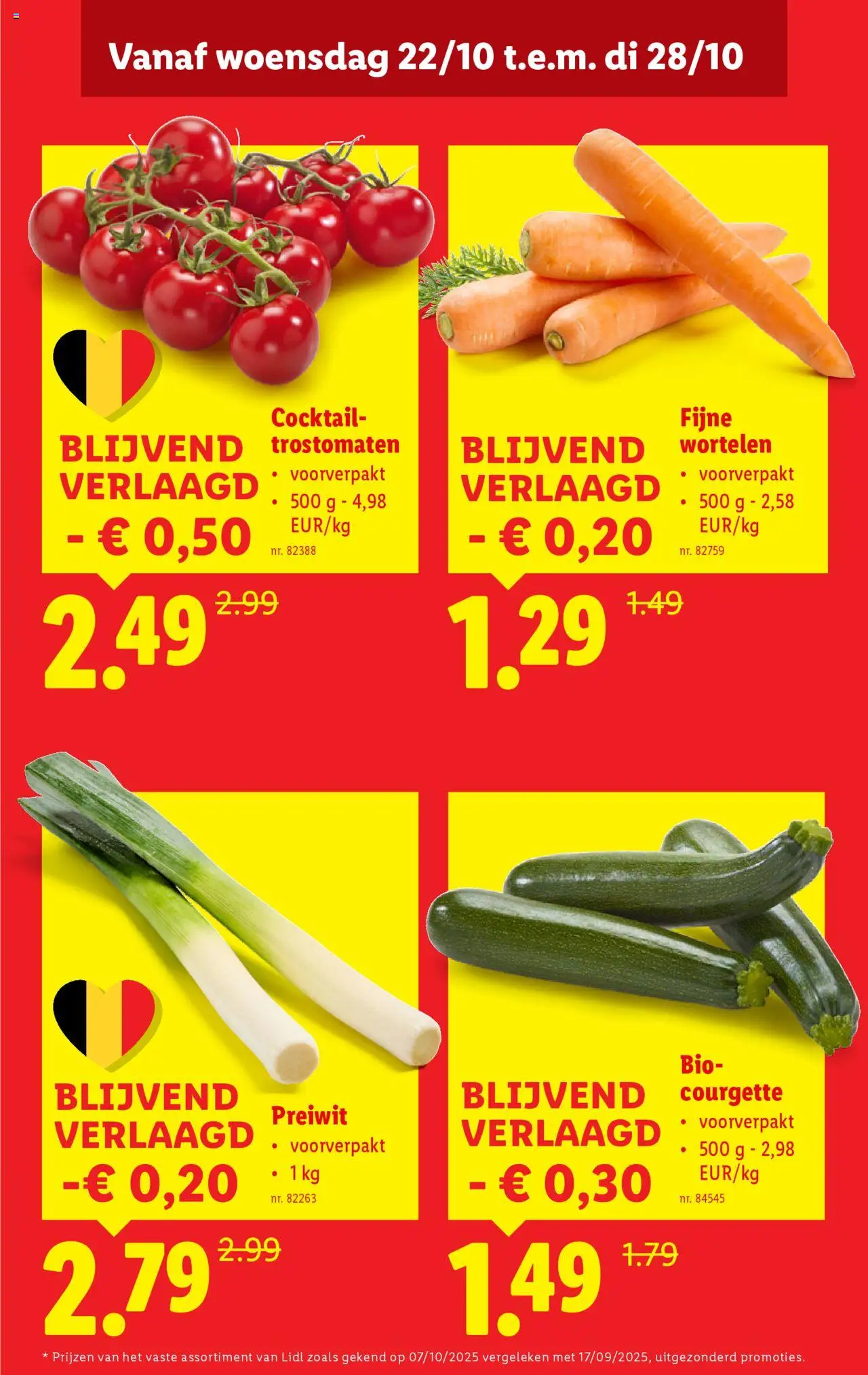{H1} | Pagina: 3 | Producten: Wortelen, Courgette