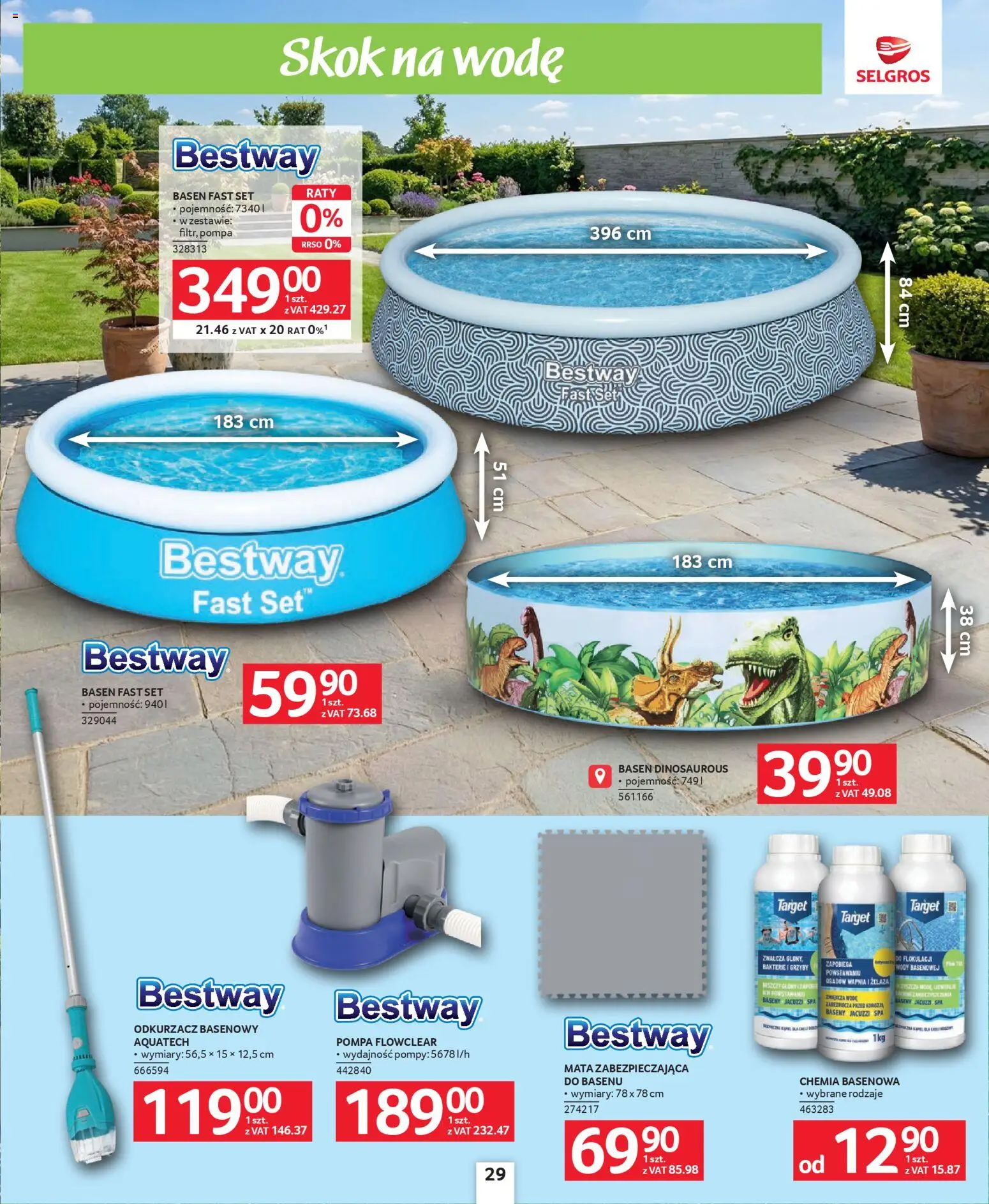 Selgros cash&carry gazetka - Majówka czas start od 23.04.2026 | Strona: 29 | Produkty: Odkurzacz, Basen