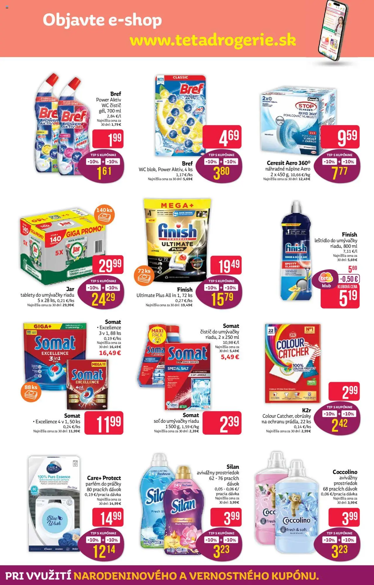 Nové Teta drogerie akcie – leták je platný od 13.10.2025 | Strana: 15 | Produkty: Pohlcovač vlhkosti, Práčky, Silan
