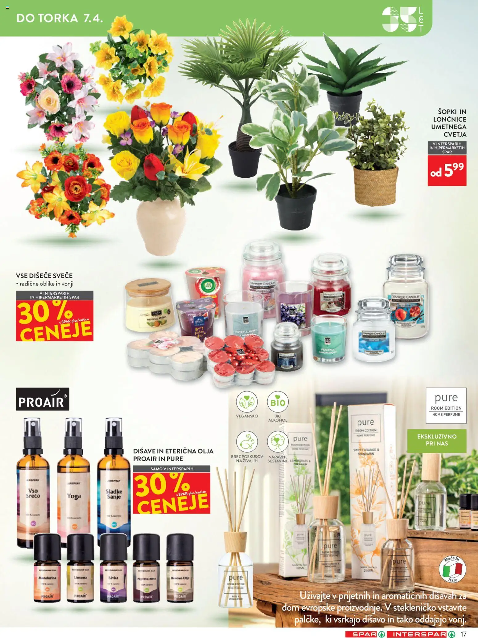 Novi Spar katalog ponudbe – veljaven od 25.03.2026 | Stran: 19 | Izdelki: Lončnice, Svece