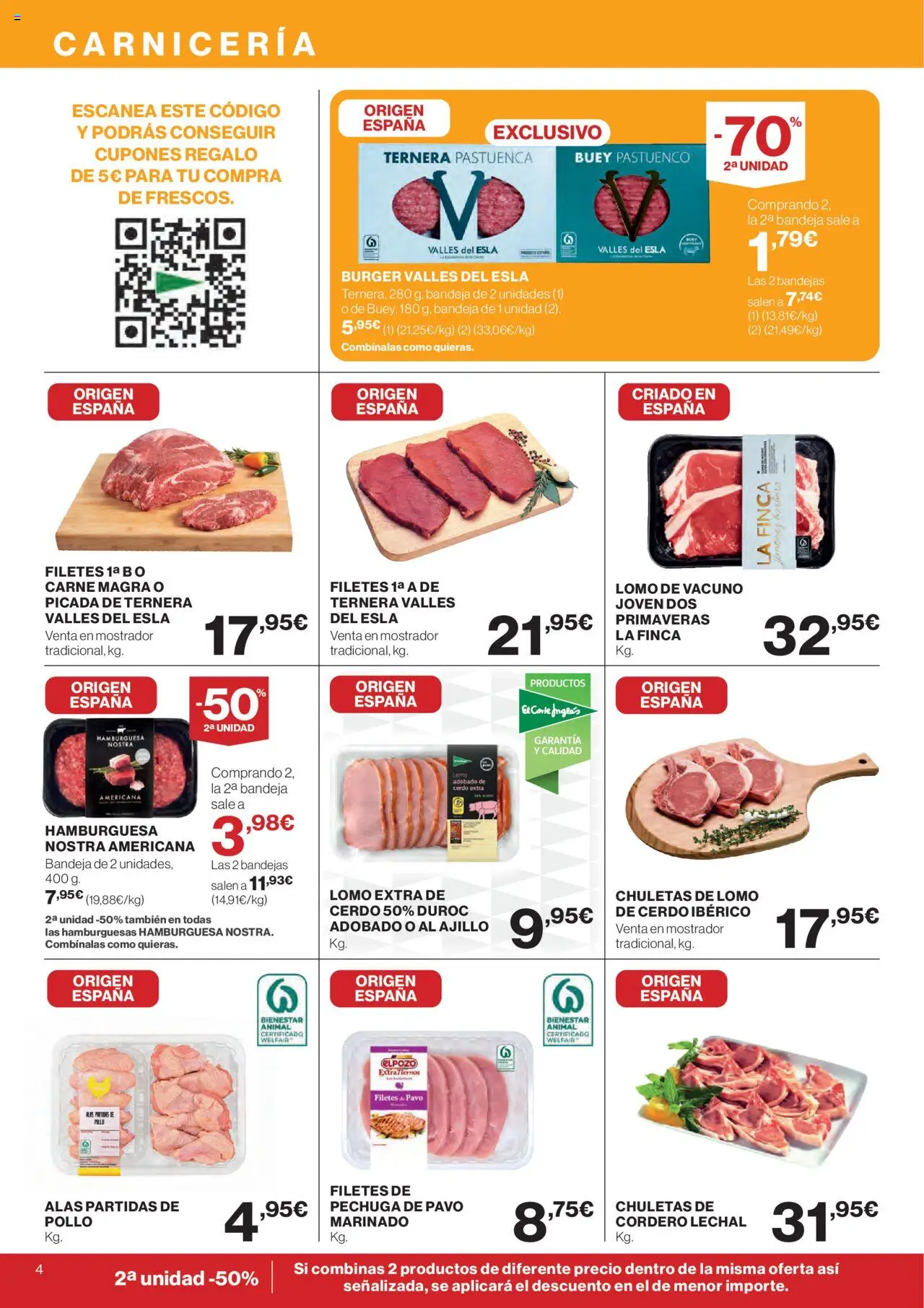 Hipercor catálogo │ válido desde el 19.06.2025 | Página: 4 | Productos: Cerdo, Φίλτρο καφέ, Σοκολατούχο γάλα, Bandeja