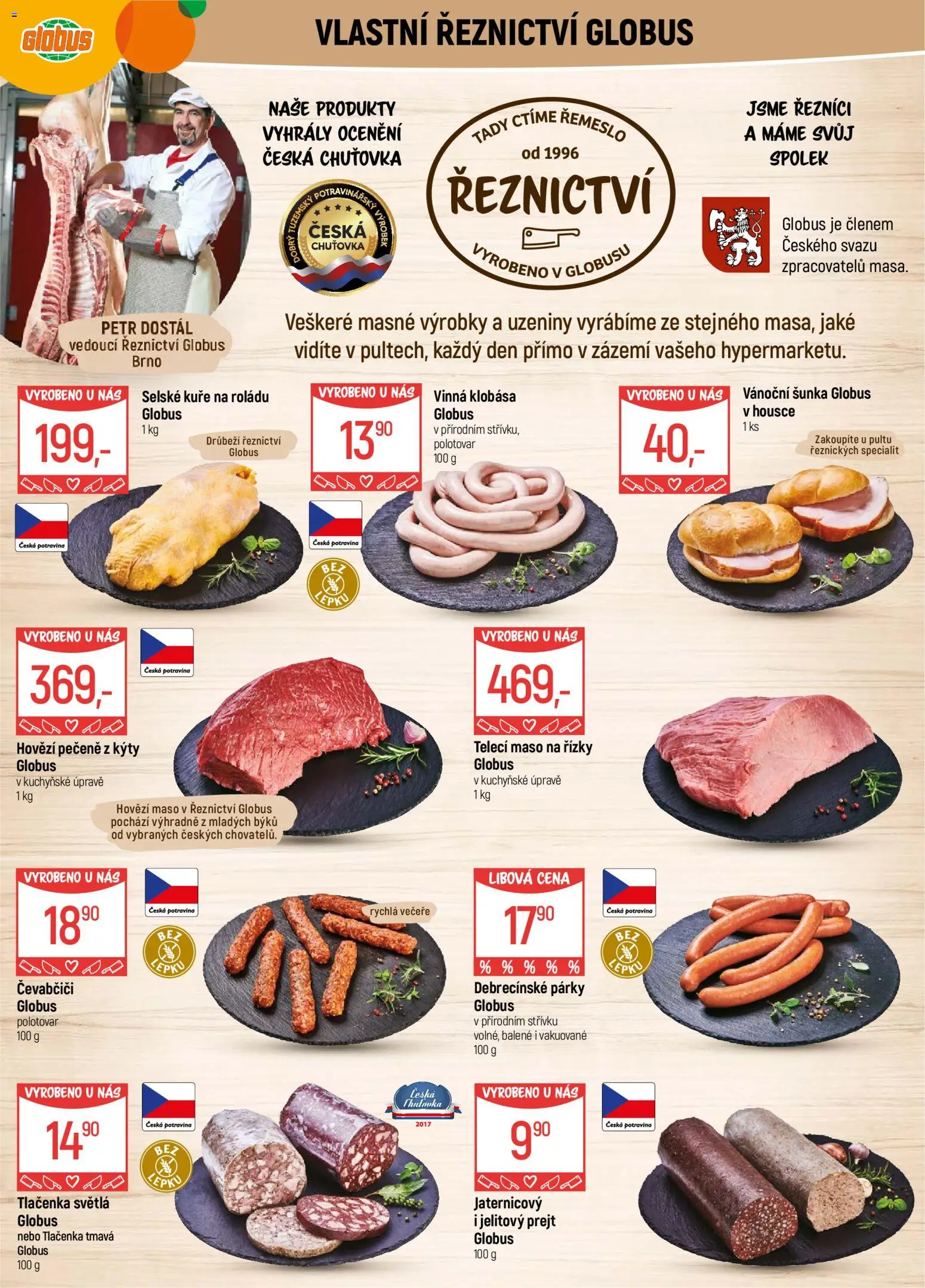 Globus leták - Brno od 03.12.2025 | Strana: 5 | Produkty: Klobása, Uzeniny, Maso, Kuře