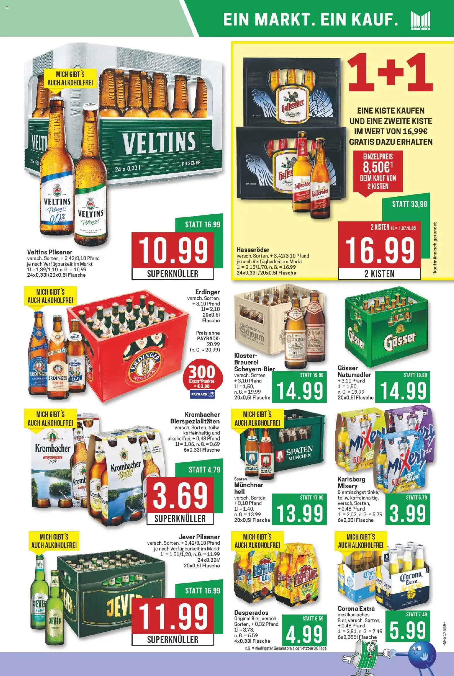 Marktkauf Prospekt 	 – gültig ab 03.11.2025 | Seite: 17 | Produkte: Erdinger, Jever, Mixery, Veltins