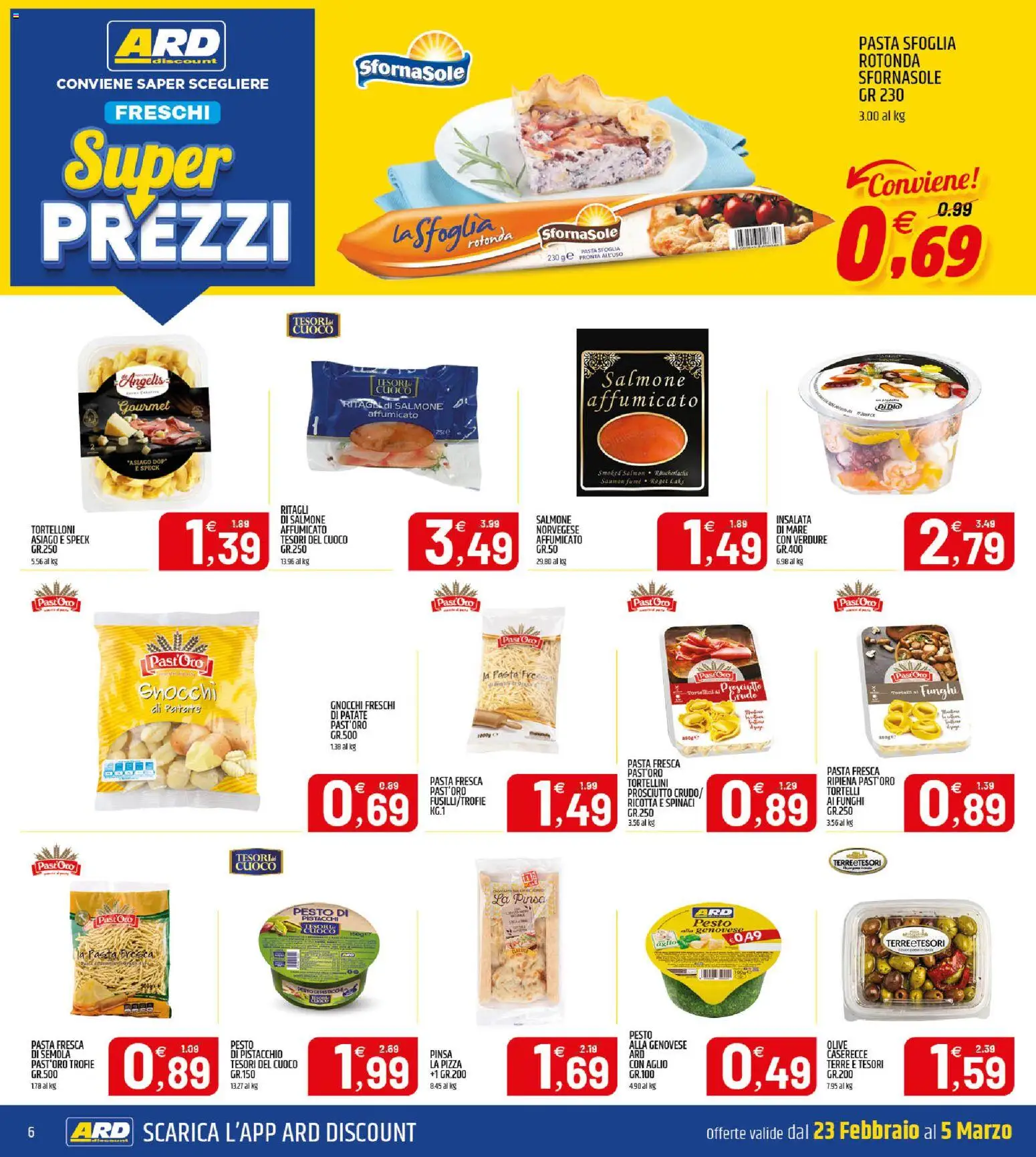 Volantino ARD Discount del 23.02.2026 | Pagina: 6 | Prodotti: Speck, Aglio, Pesto, Ricotta