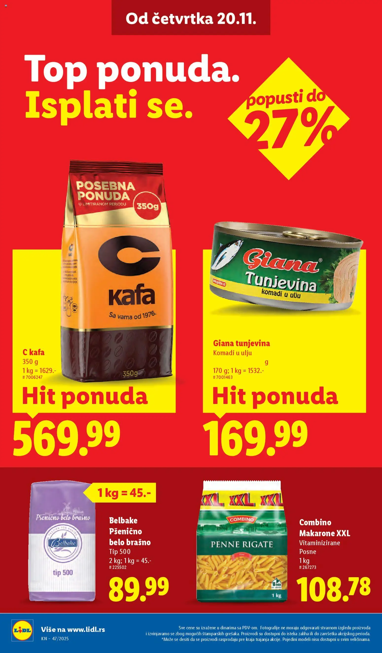 Lidl katalog - važi od 20.11.2025 | Strana: 18 | Proizvode: Brašno, Kafa