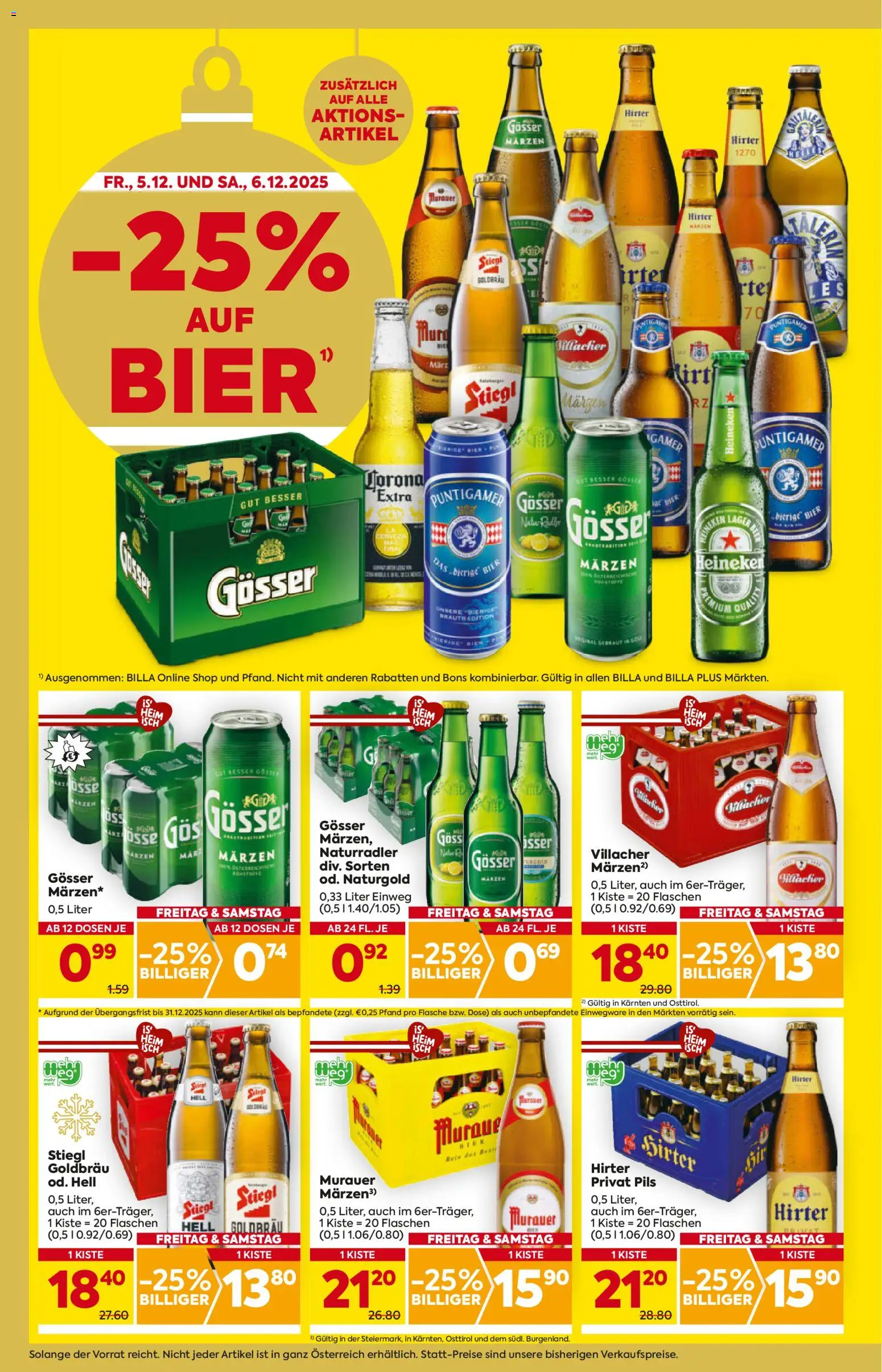 Billa Flugblatt - Kärnten gültig ab 04.12.2025 | Seite: 2 | Produkte: Bier