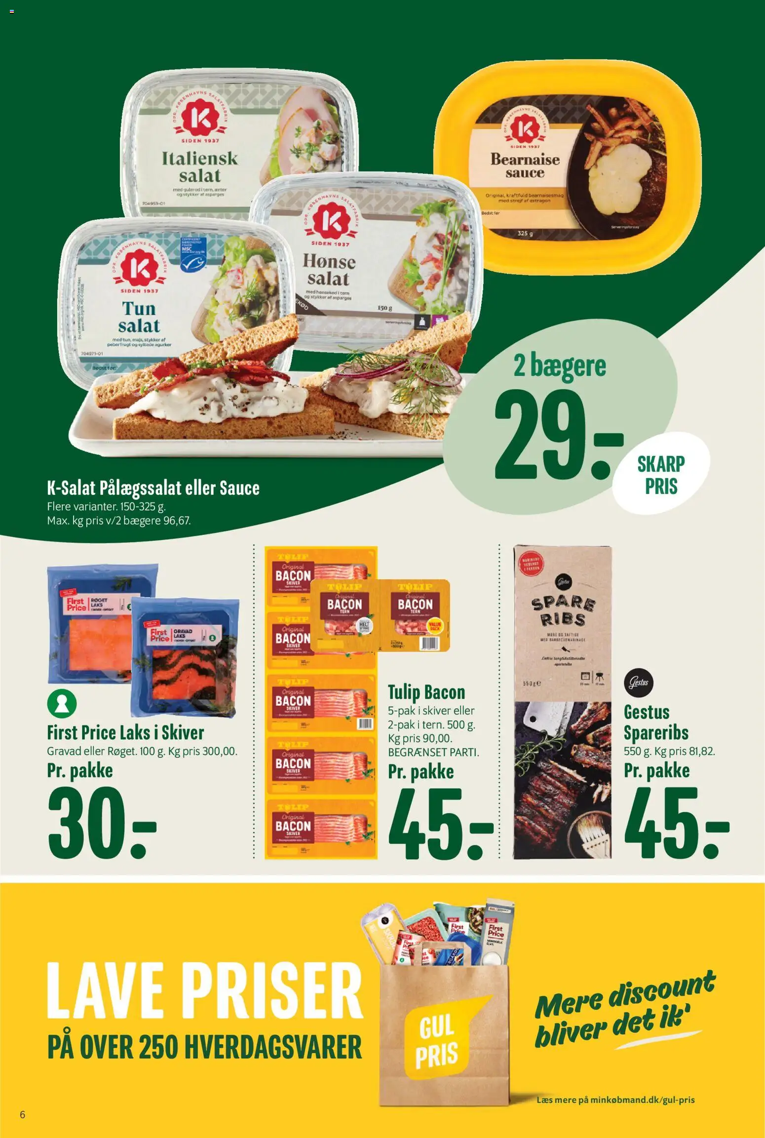 Min Købmand tilbudsavis – gyldig fra 27.02.2026 | Side: 6 | Produkter: Syltede agurker, Agurker, Salat, Peberfrugt