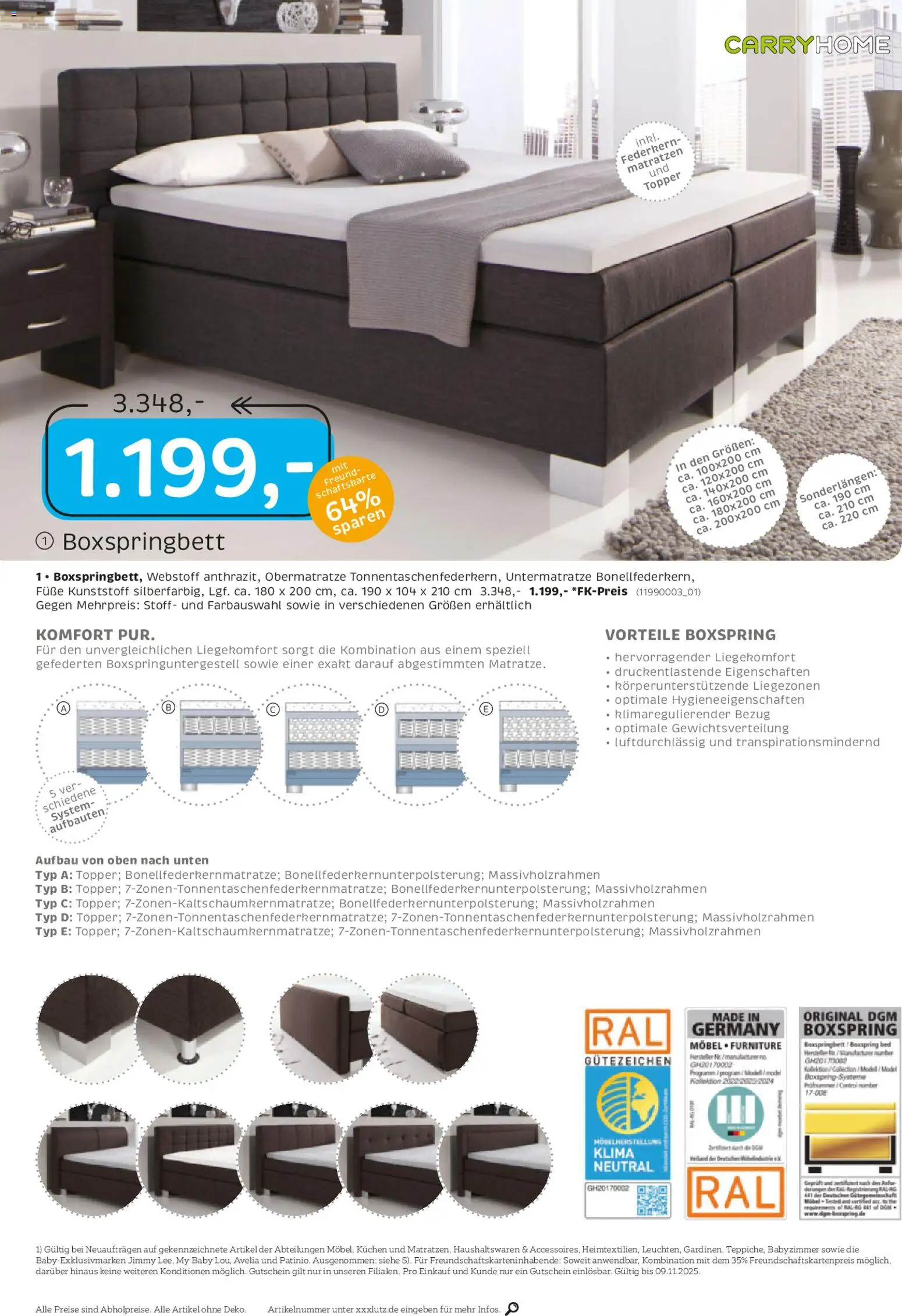 XXXL Lutz Junges Wohnen – gültig ab 26.10.2025 | Seite: 4 | Produkte: Boxspringbett, Topper, Kuchen