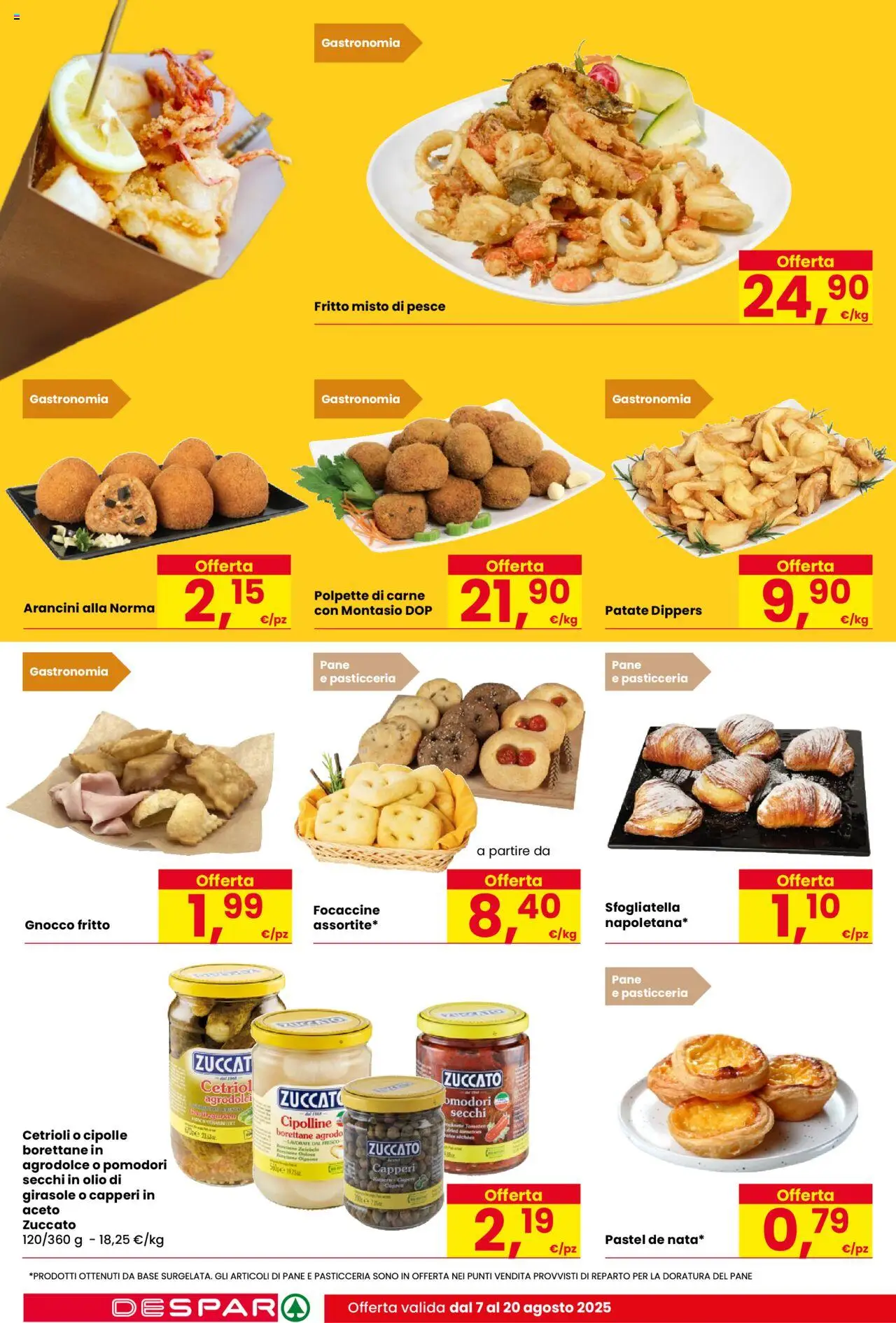 Volantino Eurospar del 07.08.2025 | Pagina: 8 | Prodotti: Pane, Cipolle, Aceto, Cipolline