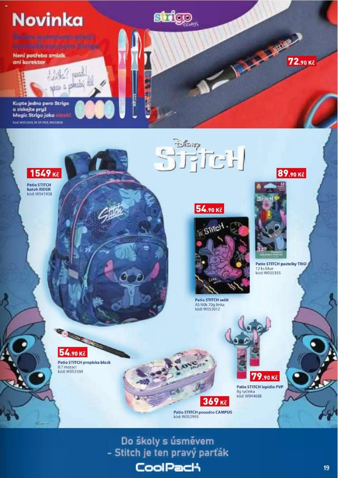 Wiky katalog - Škola 2025 od 04.08.2025 | Strana: 19 | Produkty: Pastelky, Pero, Sešit, Pouzdro