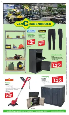 Van Cranenbroek - Folder - Voorbeeld van een folder van Van Cranenbroek, geldig van 18.08.2025