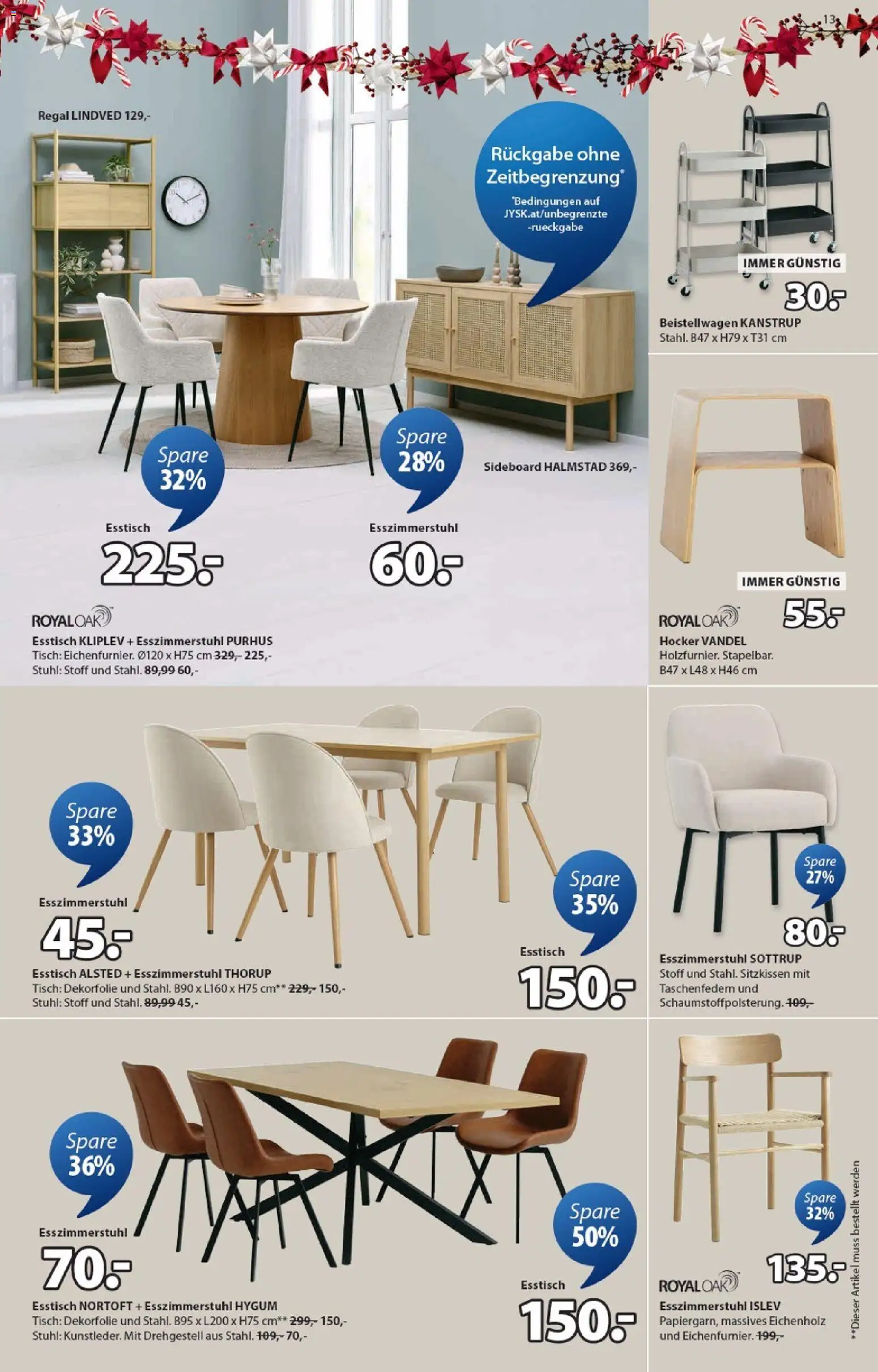 JYSK Angebote gültig ab 01.12.2025 | Seite: 13 | Produkte: Regal, Tisch, Stuhl
