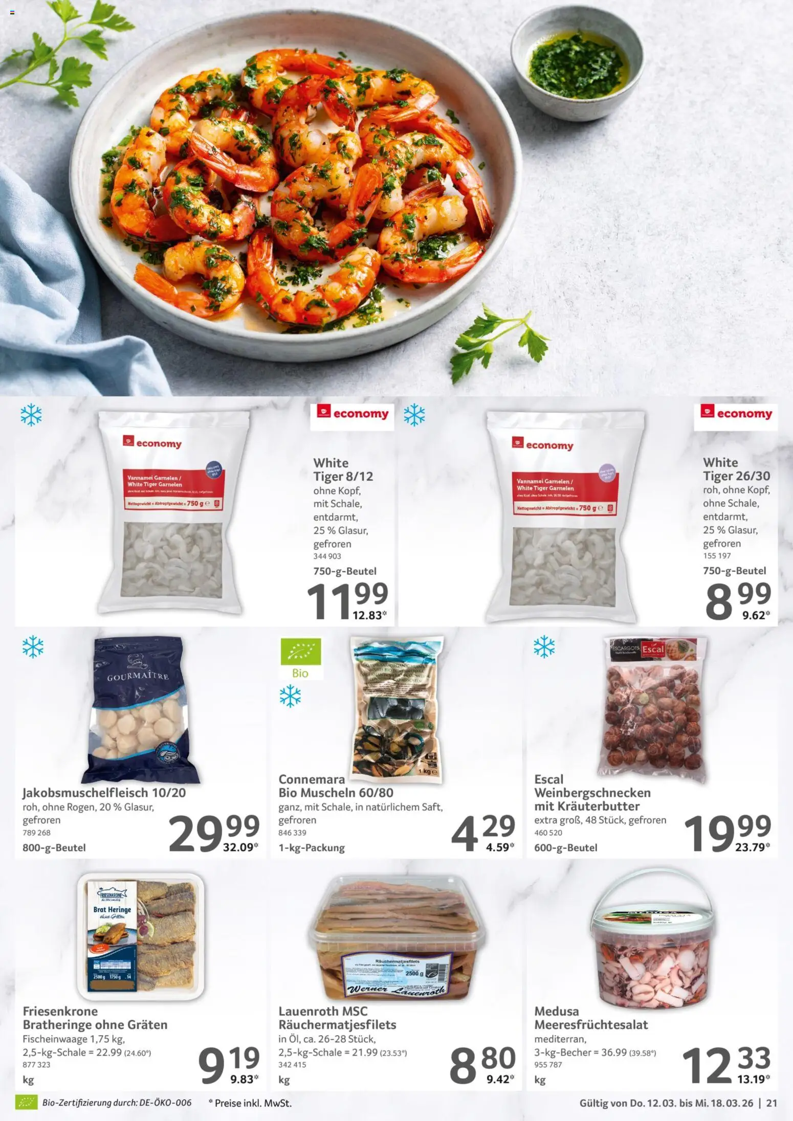 Selgros Prospekt 	 – gültig ab 12.03.2026 | Seite: 21 | Produkte: Kräuterbutter, Garnelen, Tiger garnelen