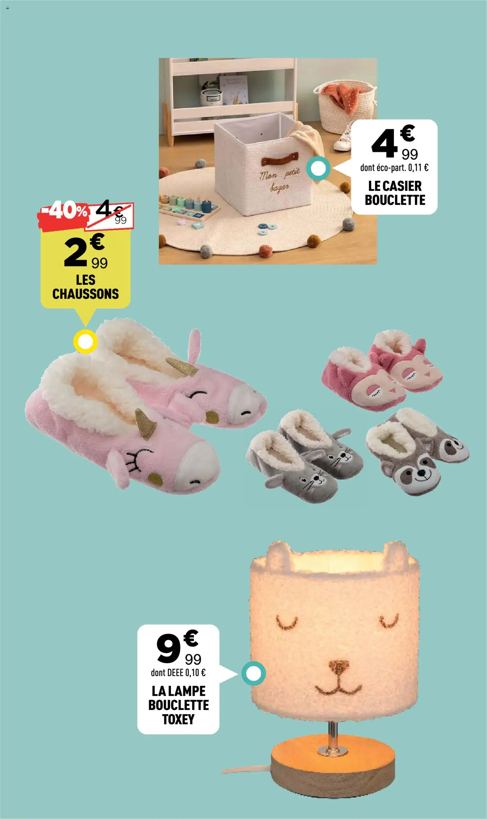 {H1} | Page: 17 | Produits: Lampe, Chaussons