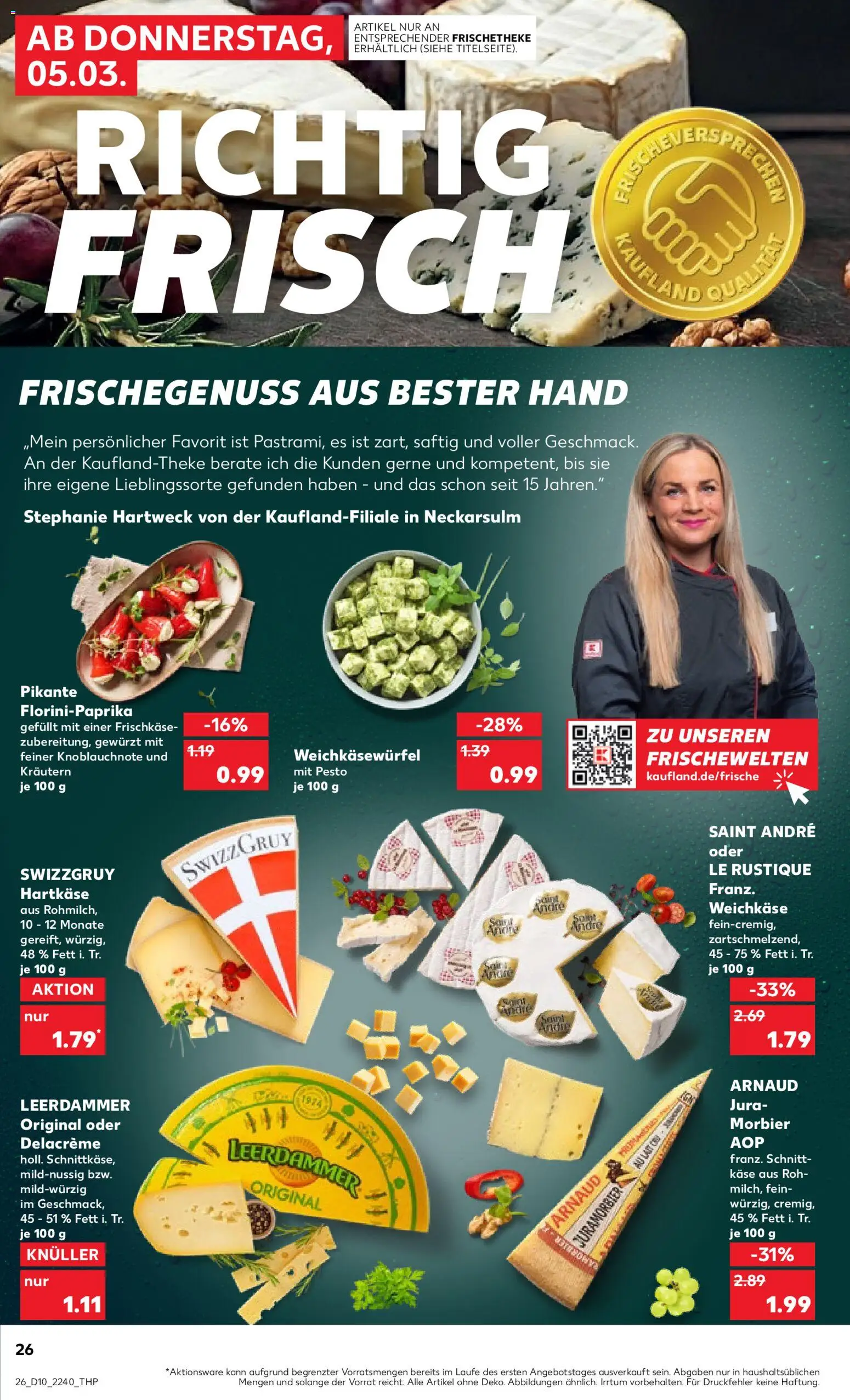 Kaufland prospekt Stuttgart	 – gültig ab 05.03.2026 | Seite: 26 | Produkte: Jura, Käse, Leerdammer, Frischkase