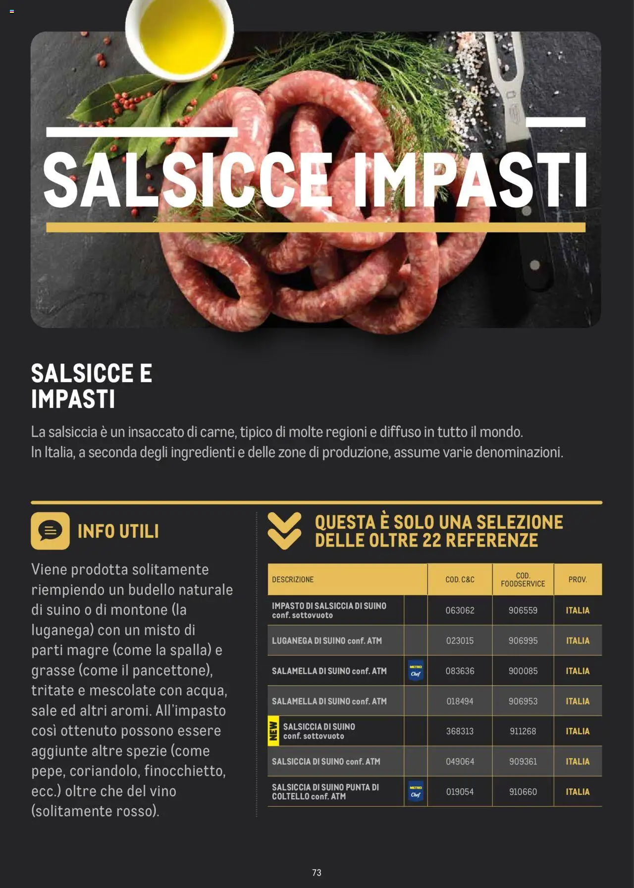 Volantino Metro del 02.07.2024 | Pagina: 73 | Prodotti: Spezie, Salsiccia, Vino, Metro